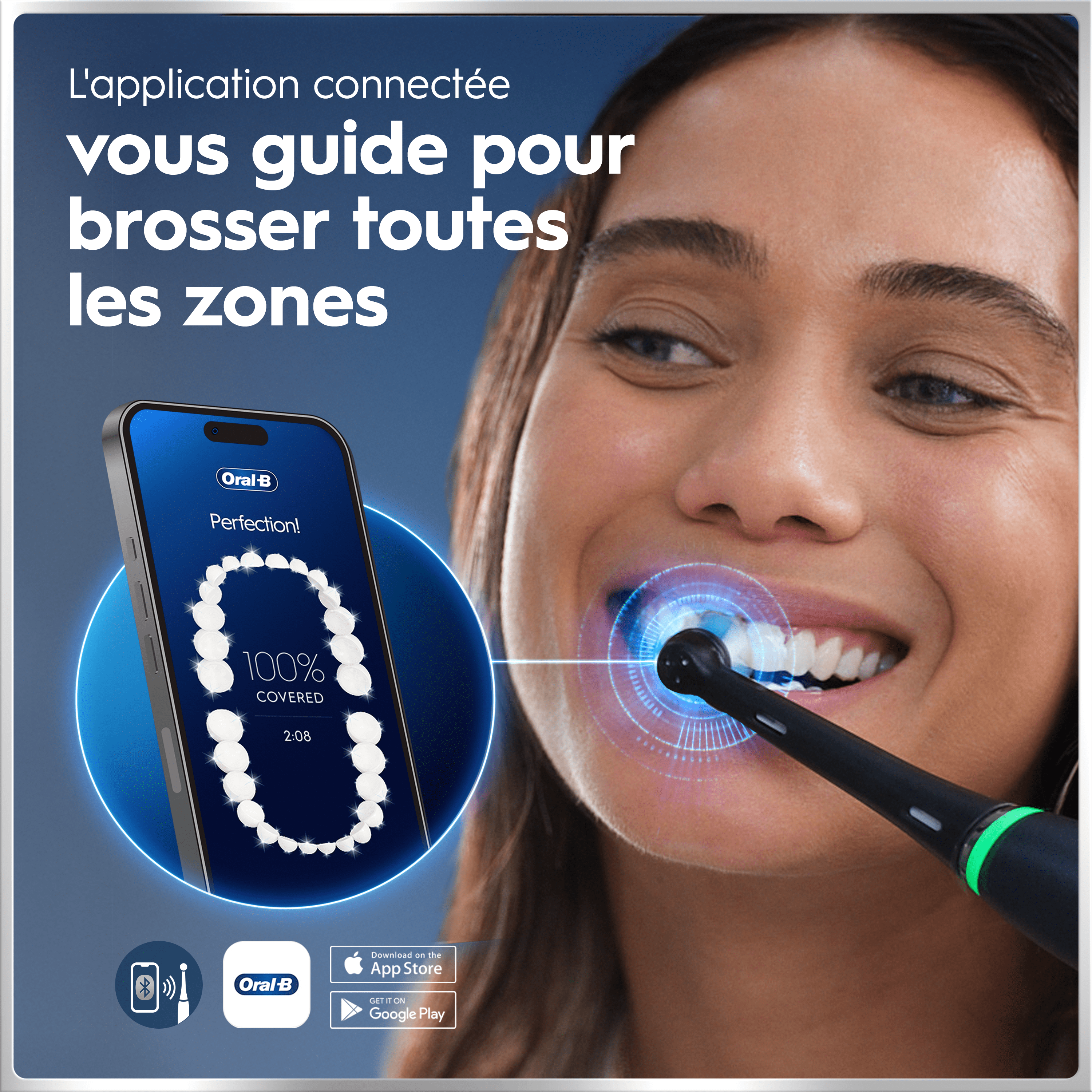 Oral-B iO 6 Lot de 2, Brosses à Dents Électriques Noire et Rose, 3 Brossettes, 1 Pochette pour Chargeur