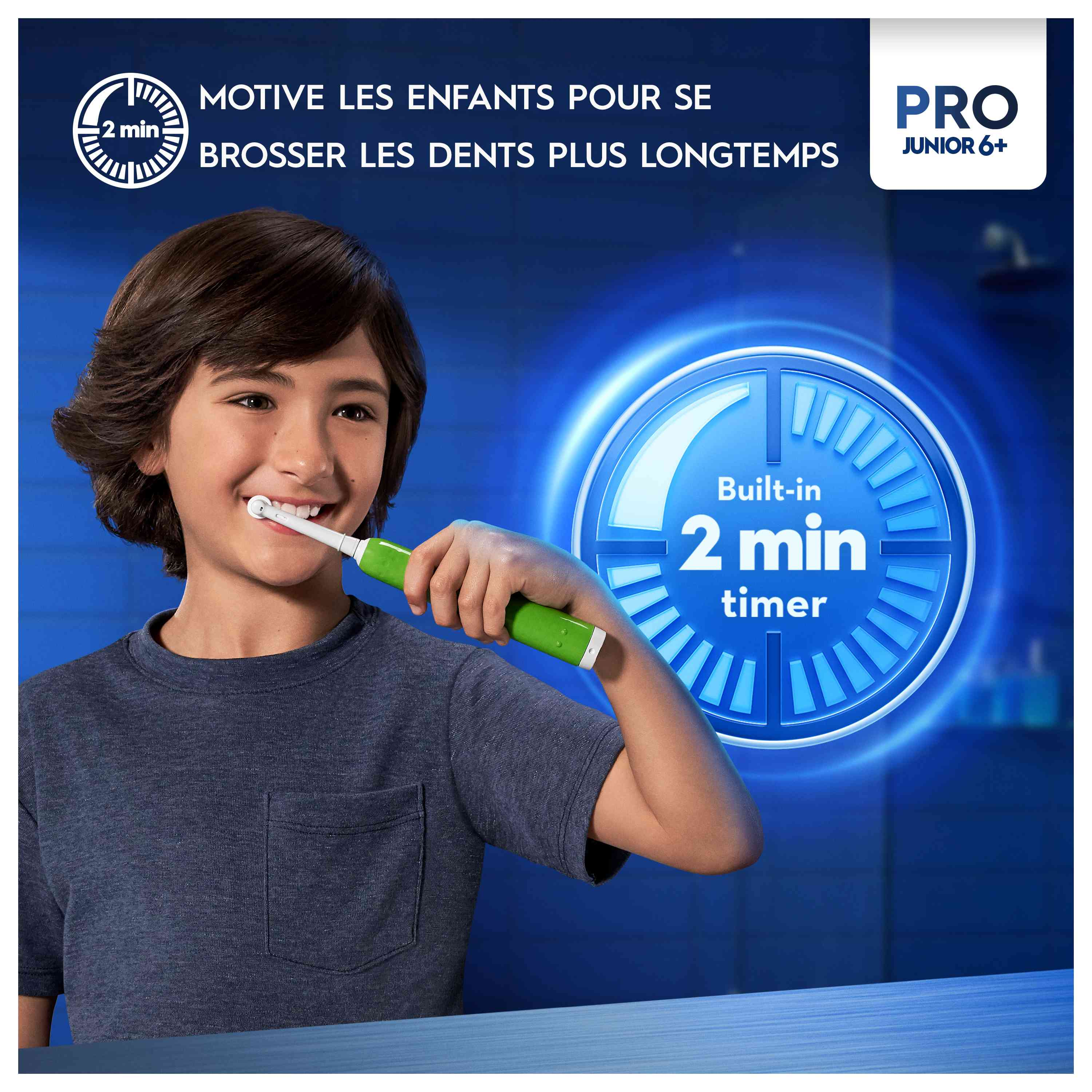 Oral-B Pro1 Verte Junior Brosse à dents électrique + 8 brossettes