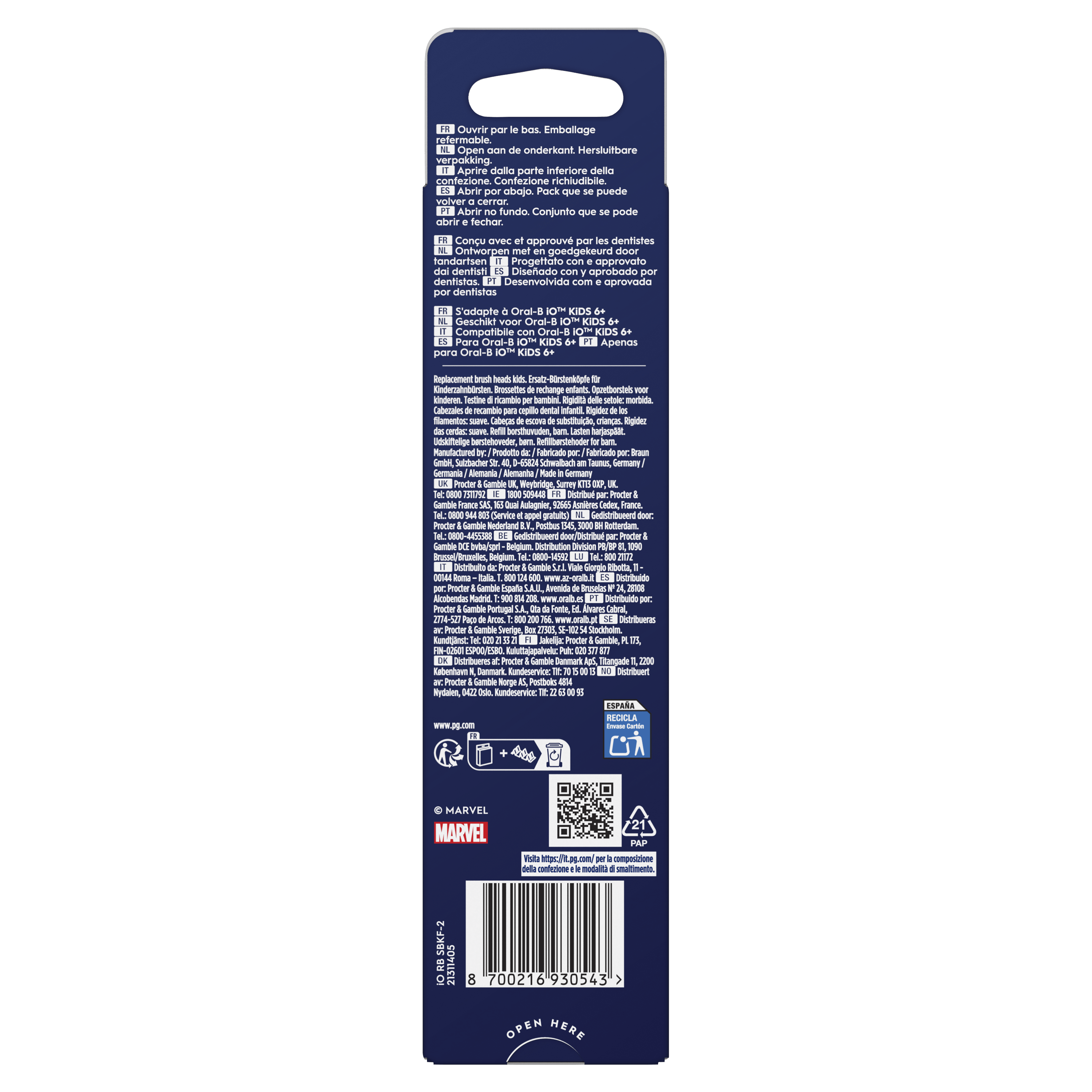 Oral-B iO Kids 6 Ans Et Plus Spiderman Brossettes Brosse À Dents Électrique, 2