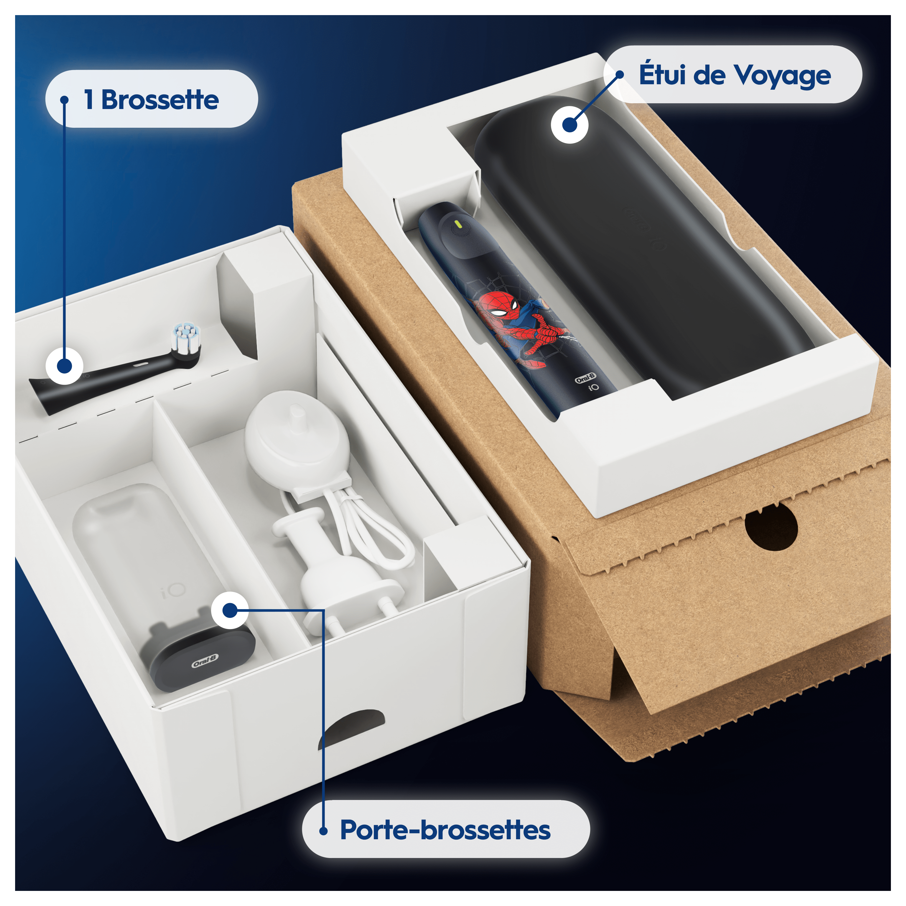 Oral-B iO Kids Marvel Spiderman Brosse À Dents Électrique, 1 Brossette