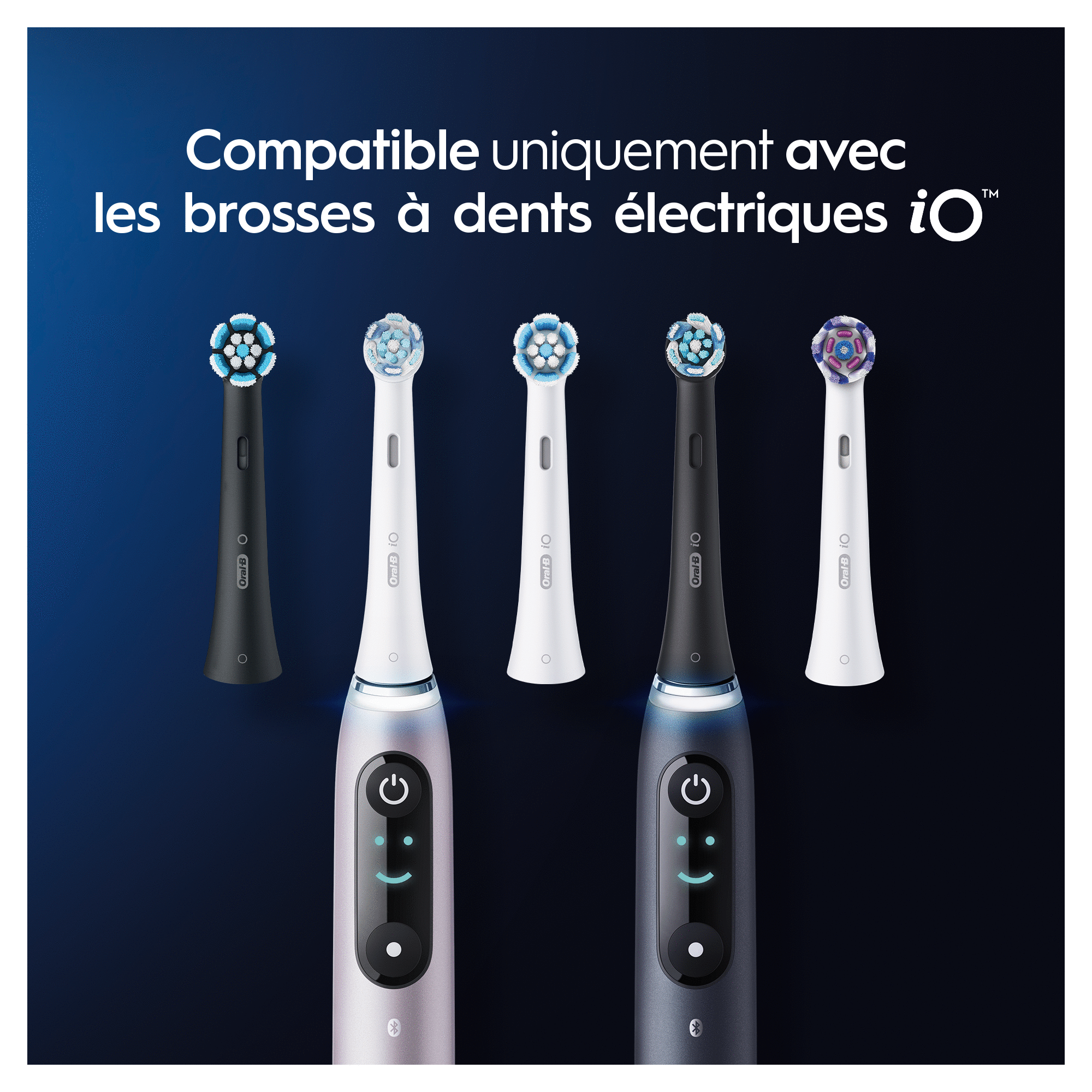 Oral-B iO 10 Noire Edition Spéciale Brosse à dents électrique avec brossette + 6 brossettes