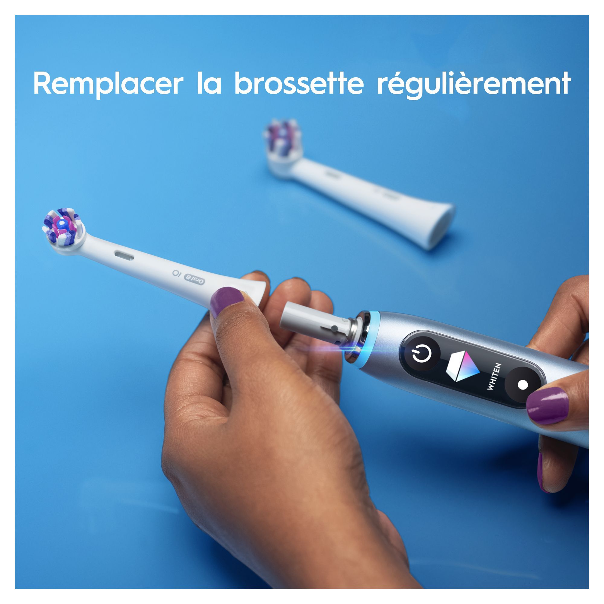Oral-B iO - 4 brossettes Radiant White Noires - 12 mois