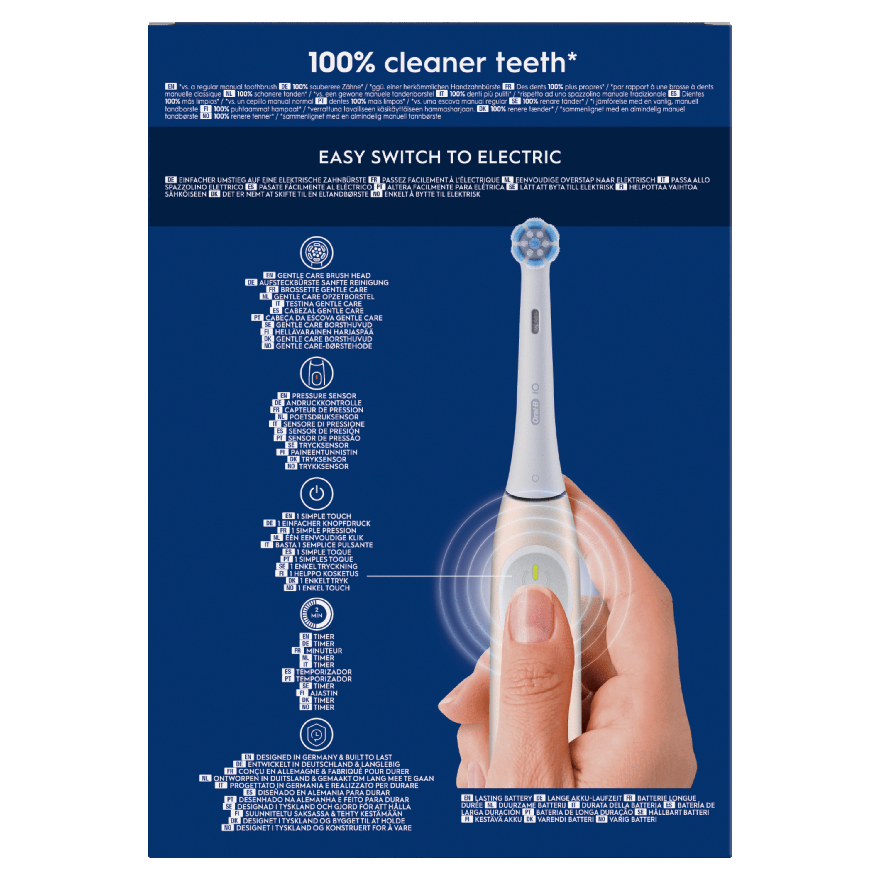 Oral-B iO2 DUO, Brosses À Dents Électriques Noire Et Rose Clair, 2 Brossettes
