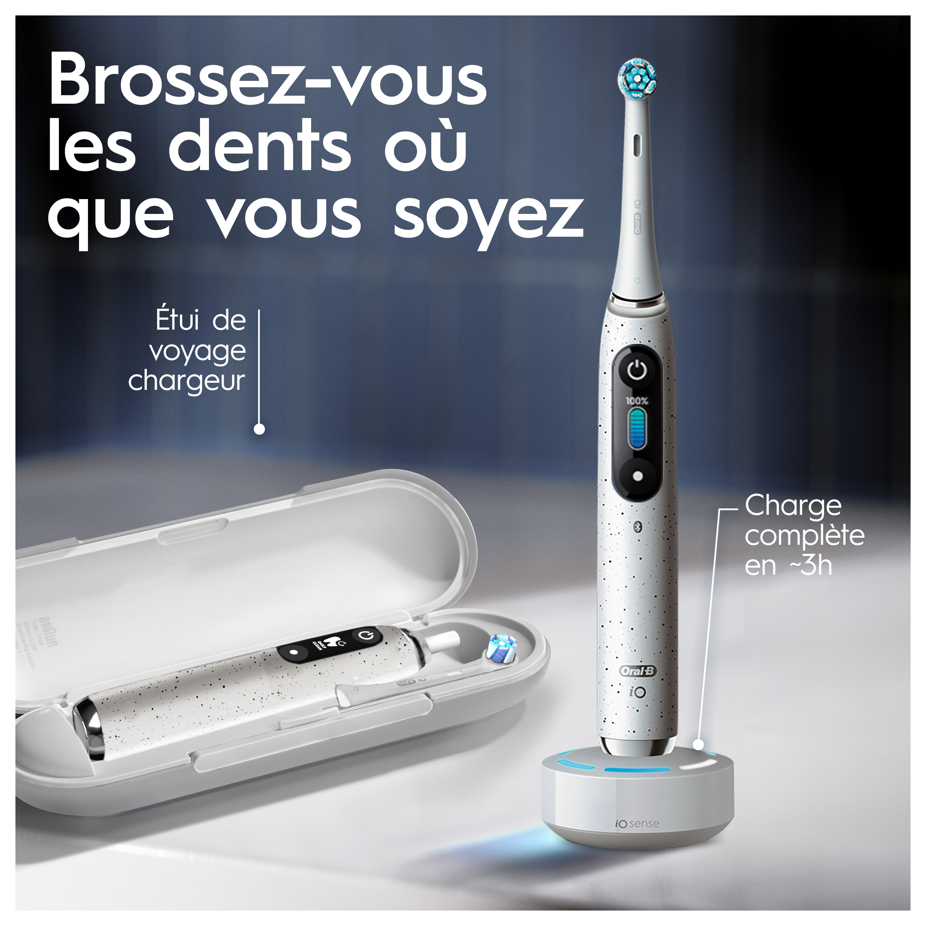 Oral-B iO 10 Blanche Brosse à dents électrique avec brossette