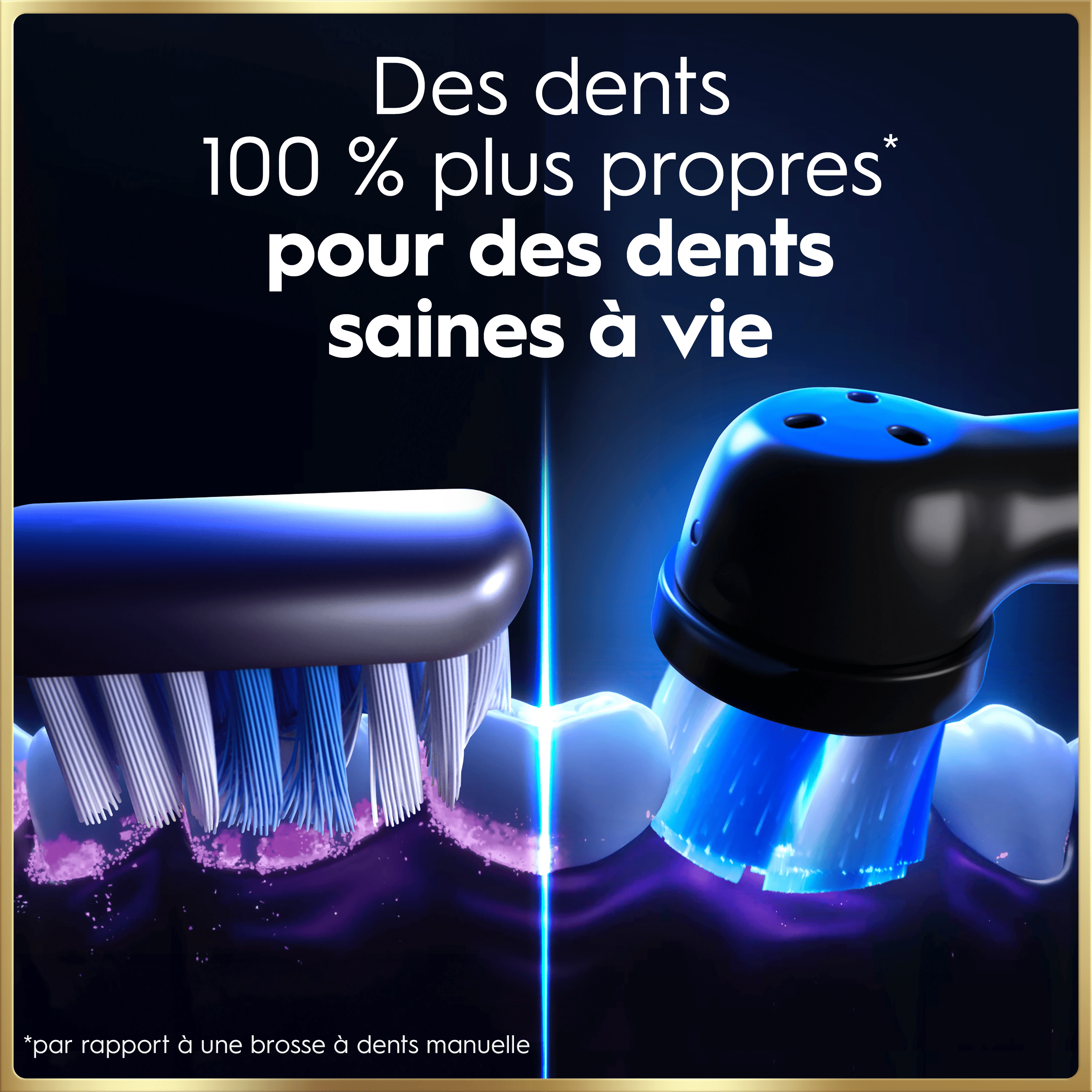 Brosse à dents électrique Oral-B iO9 | Bleu Saphir | 3 brossettes | Chargeur Magnétique Rapide | Étui de Voyage de Charge | Pochette de Chargeur | Porte-brossettes