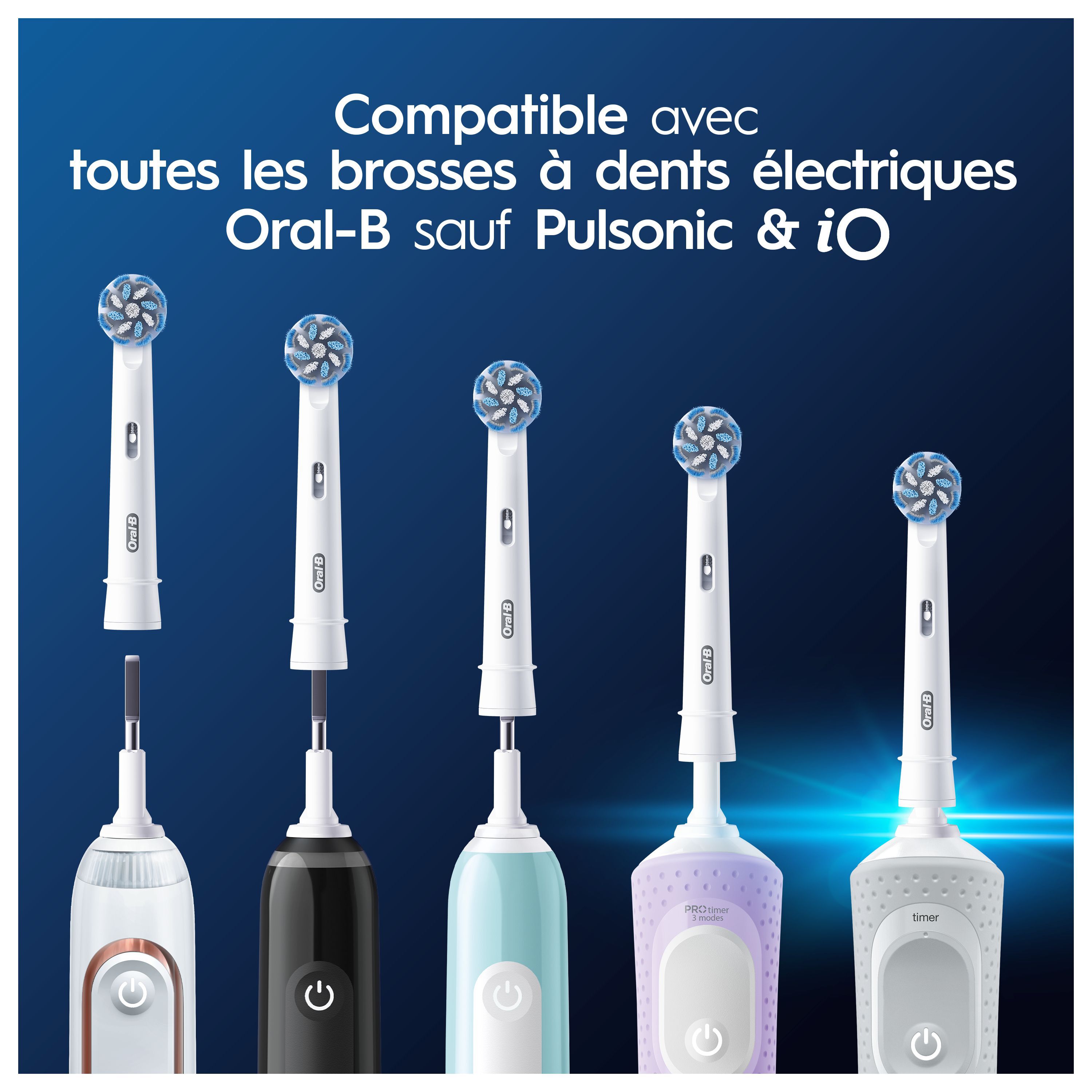 Oral-B Pro - 10 brossettes Sensitive Clean - 30 mois