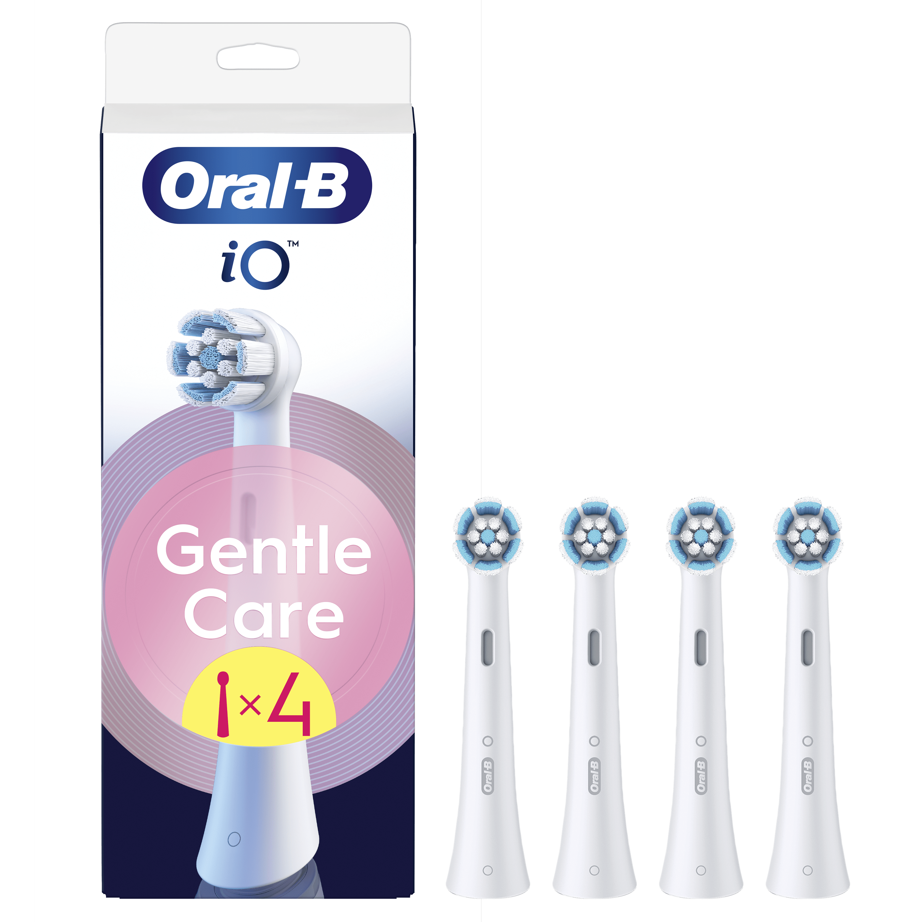 Oral-B iO2 Rose - Brosse à Dents Électrique avec 1 brossette + pack de 4 brossettes
