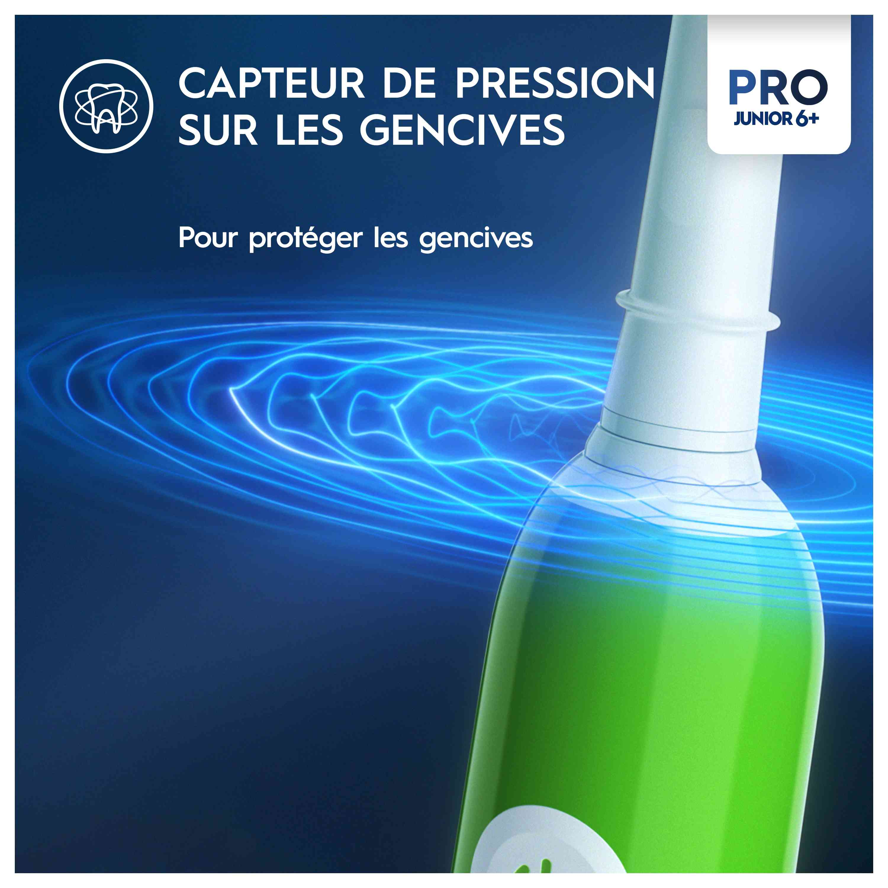 Oral-B Pro1 Verte Junior Brosse à dents électrique + 8 brossettes