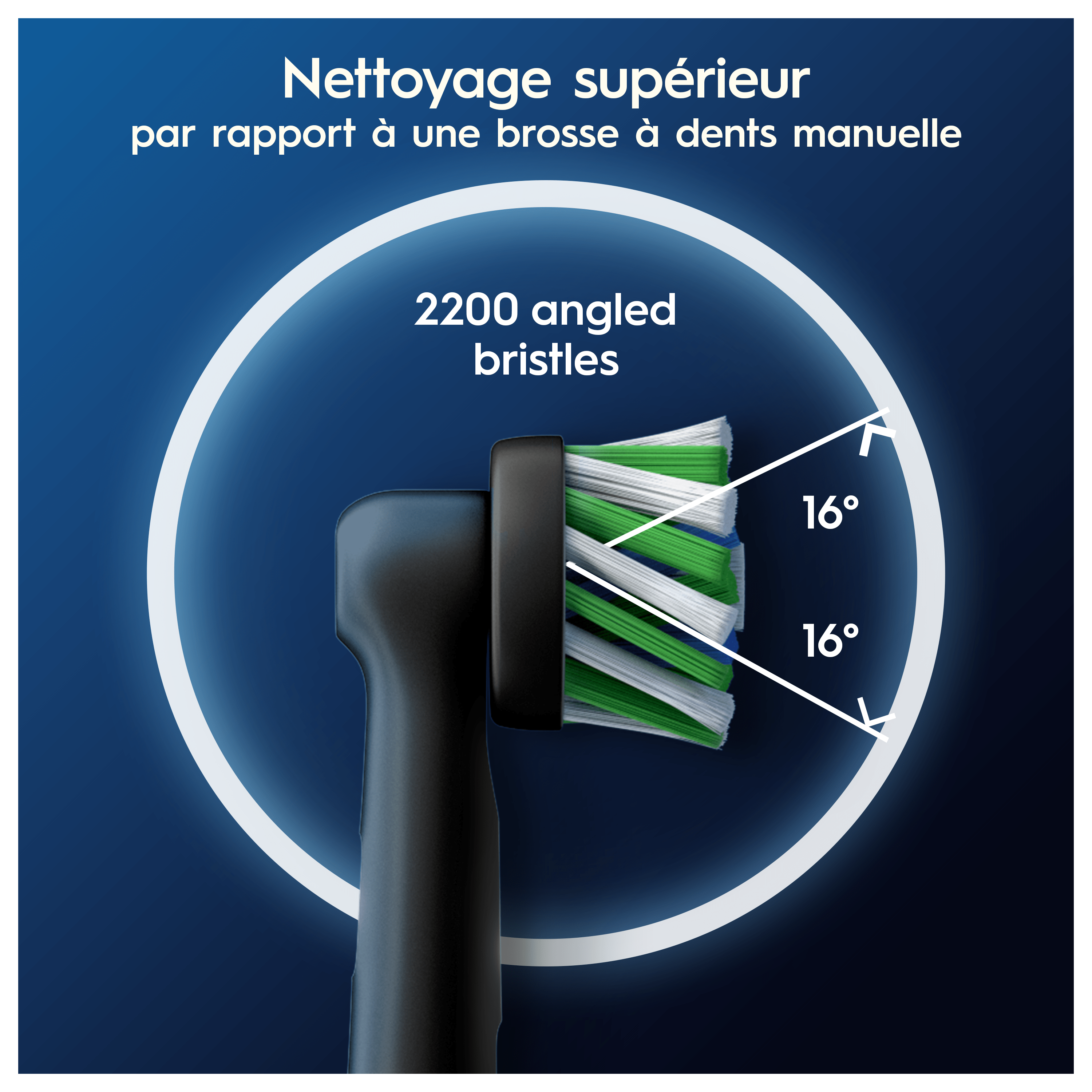 Oral-B Pro Cross Action Noire Brossettes Pour Brosse À Dents, Pack De 4 Unités