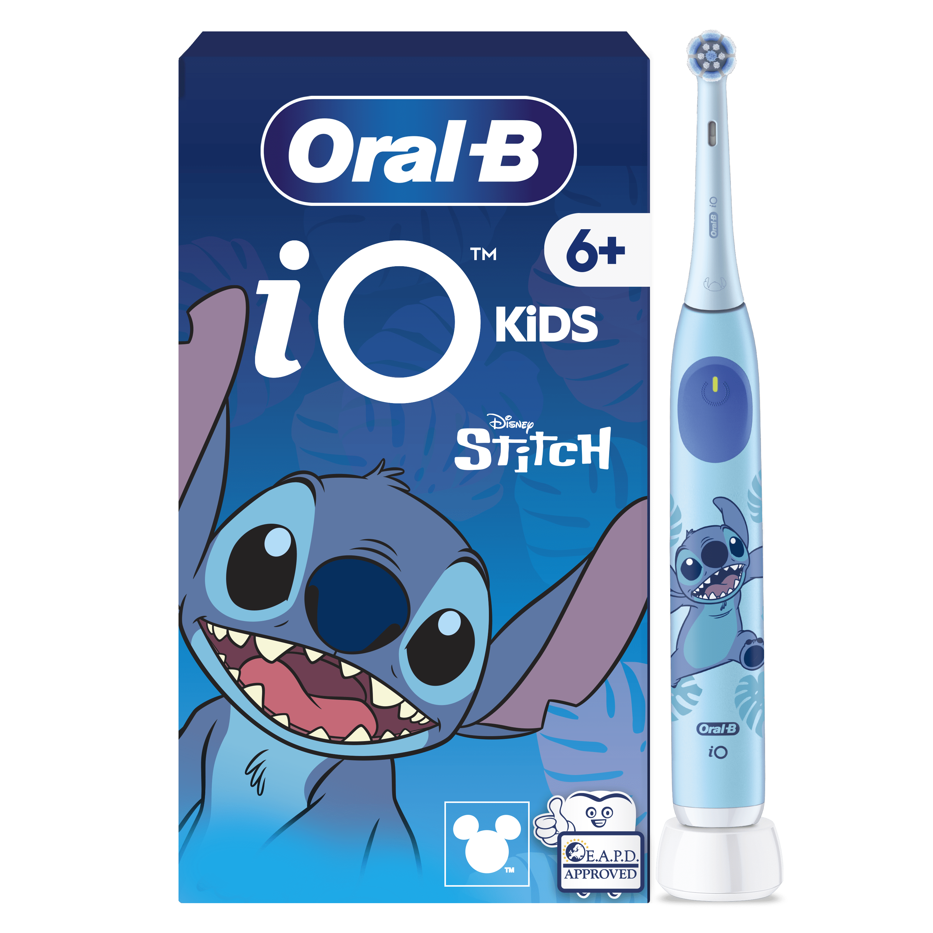 Oral-B iO Kids Disney Stitch Brosse À Dents Électrique, 1 Brossette, 3 Modes Avec Mode Douceur Pour Enfants