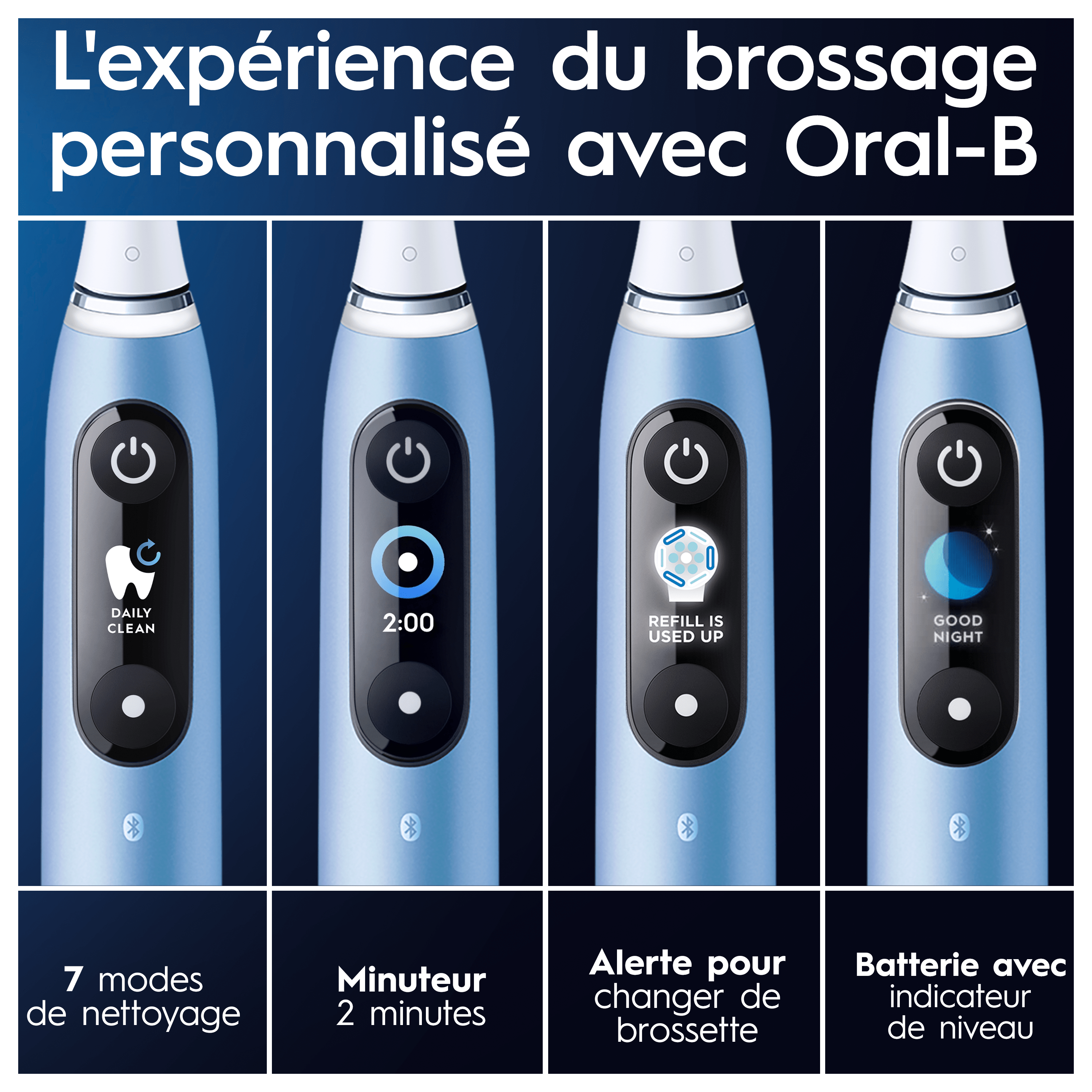 Oral-B iO 9 Brosse À Dents Électrique Édition Spéciale Bleue, 1 Brossette, 1 Étui De Voyage Chargeur, 1 Pochette Magnétique