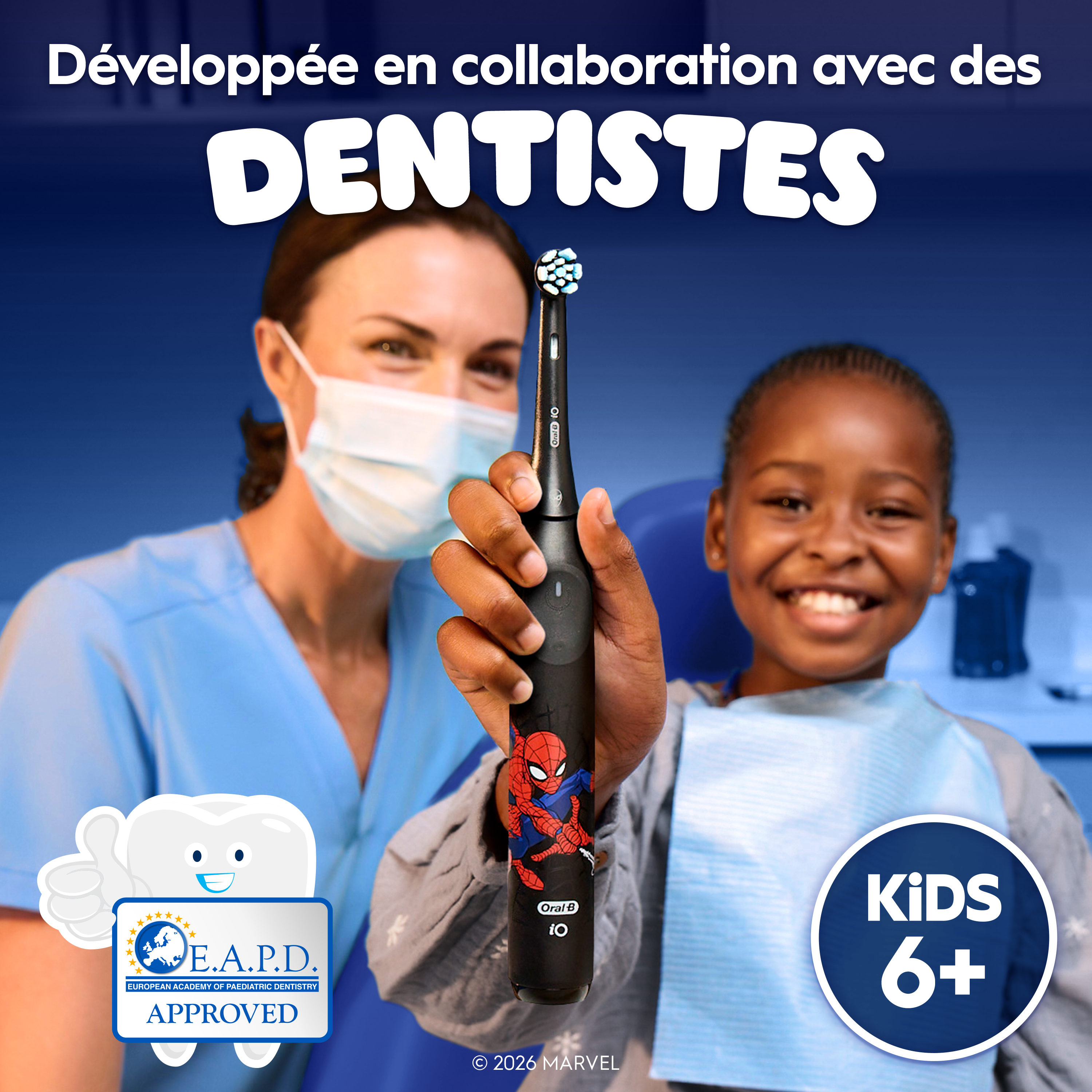 Oral-B iO Kids Marvel Spiderman Brosse À Dents Électrique, 1 Brossette