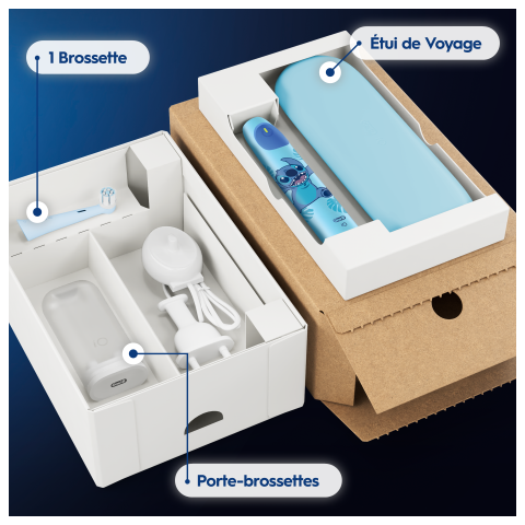 Oral-B iO Kids Disney Stitch Brosse À Dents Électrique, 1 Brossette