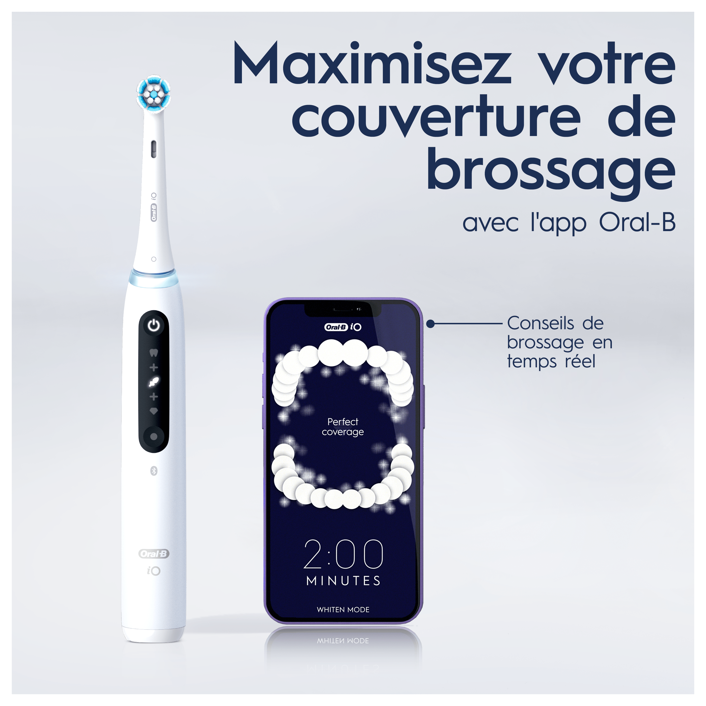 Oral-B iO 5 Blanche Brosse à dents électrique avec brossette