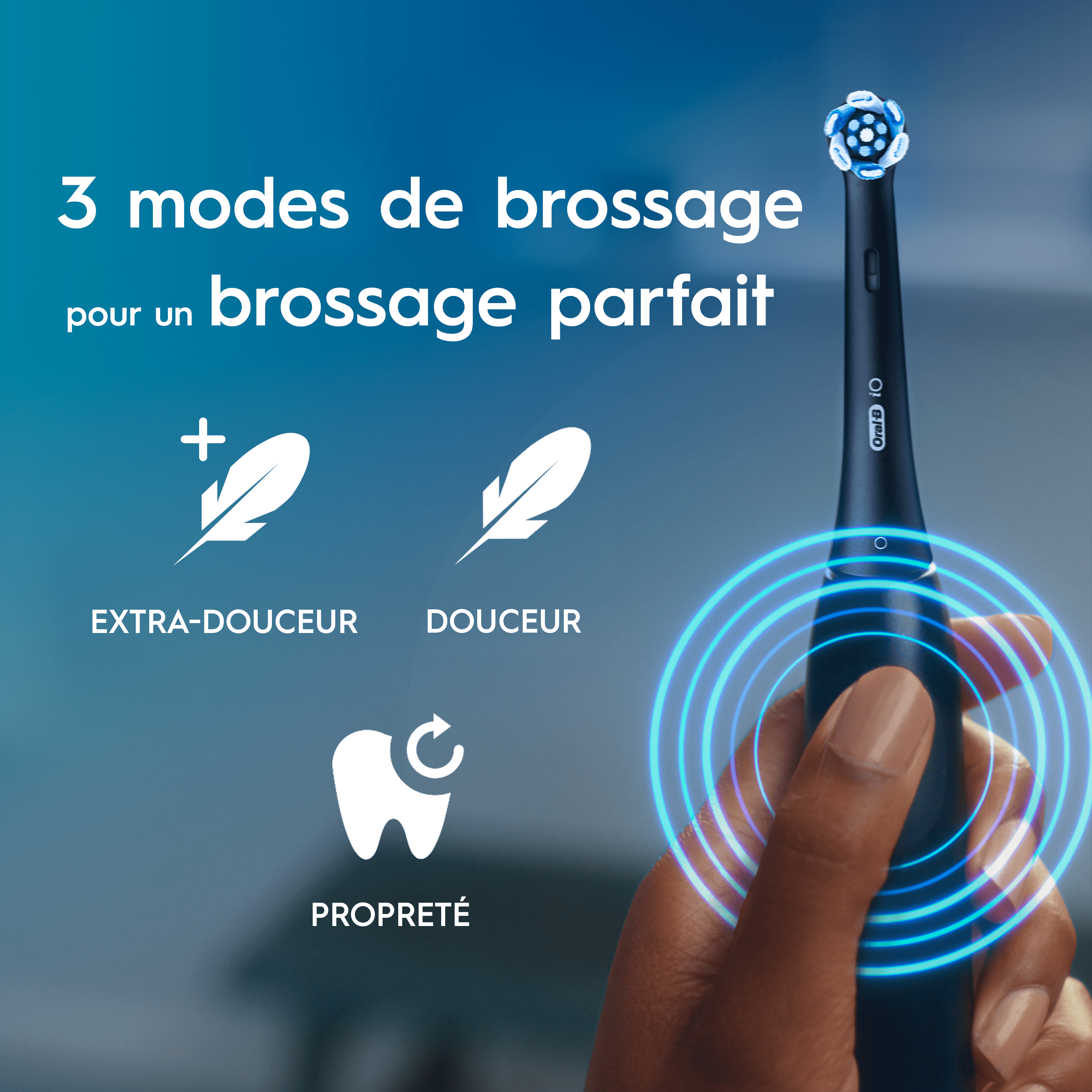 Oral-B iO2 DUO, Brosses À Dents Électriques Noire Et Rose Clair, 2 Brossettes