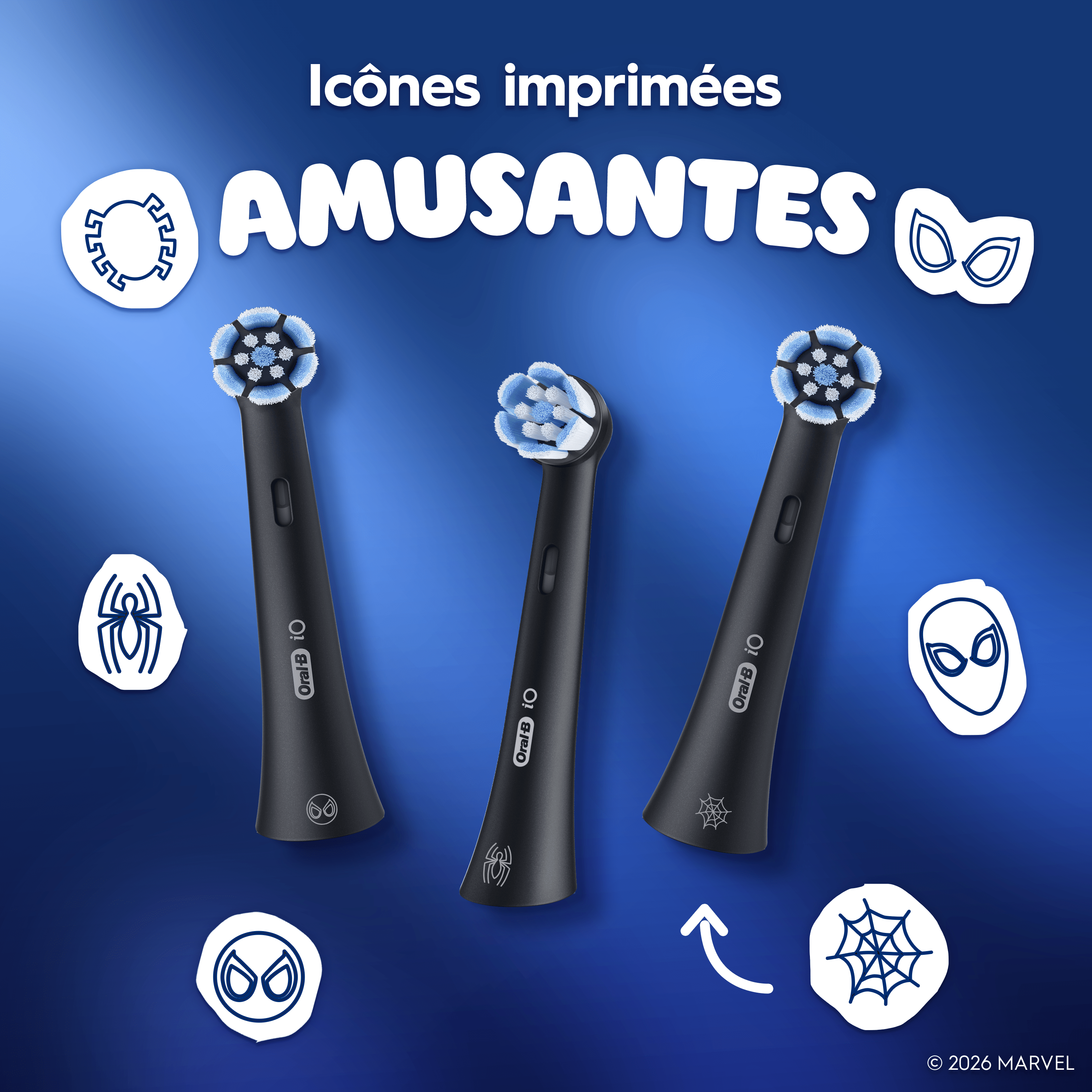 Oral-B iO Kids 6 Ans Et Plus Spiderman Brossettes Brosse À Dents Électrique, 2