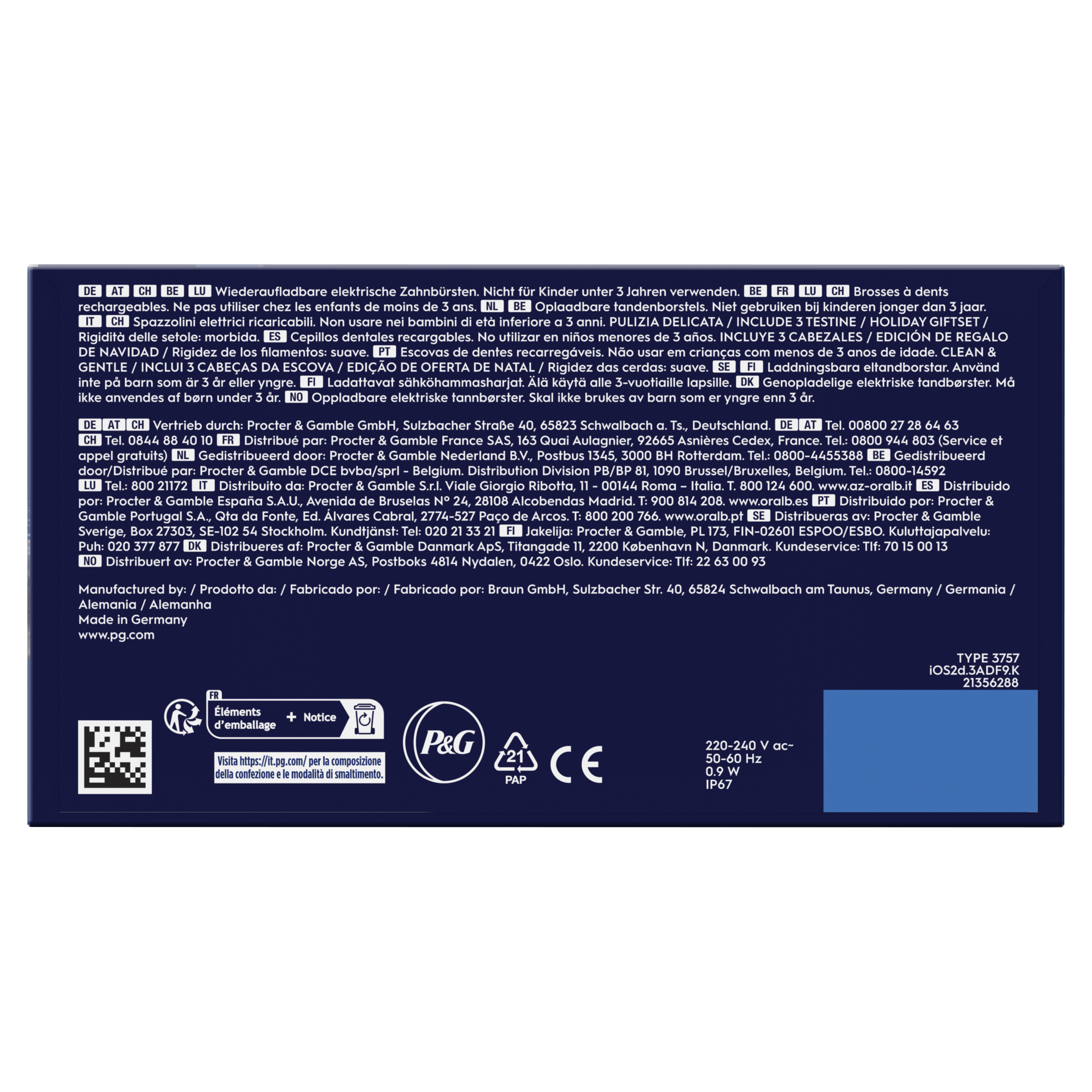 Oral-B iO2 DUO Brosses À Dents Électriques Noire et Rose Clair, 3 Brossettes, 1 Étui De Voyage