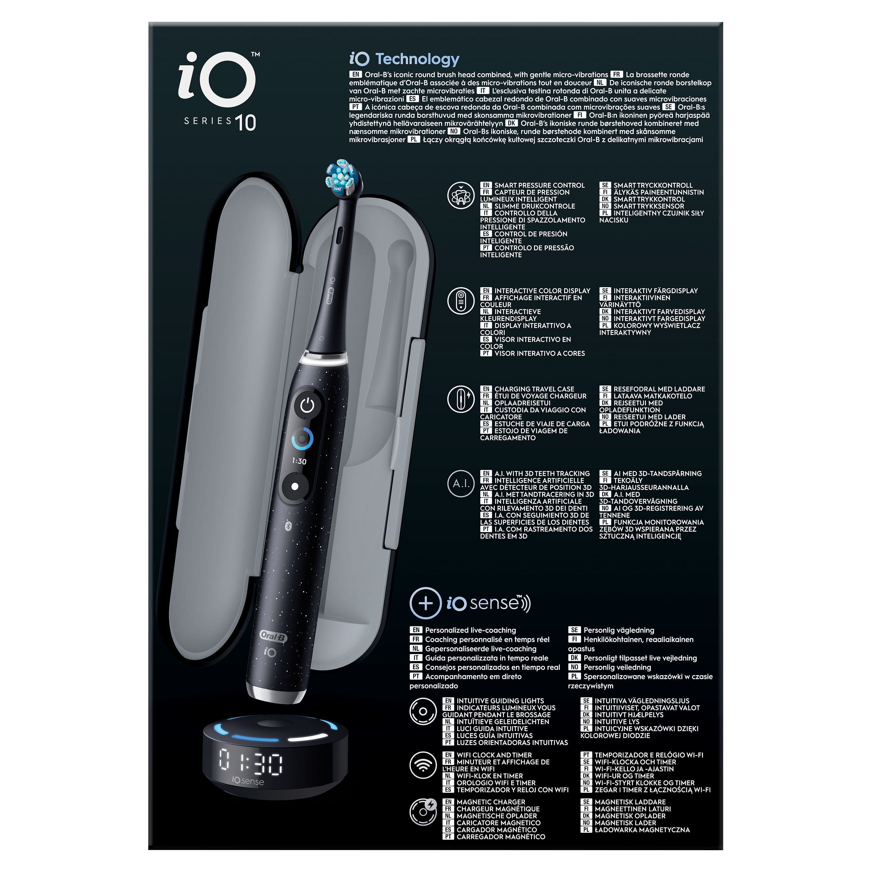 Oral-B iO 10 Noire Edition Spéciale Brosse à dents électrique avec brossette