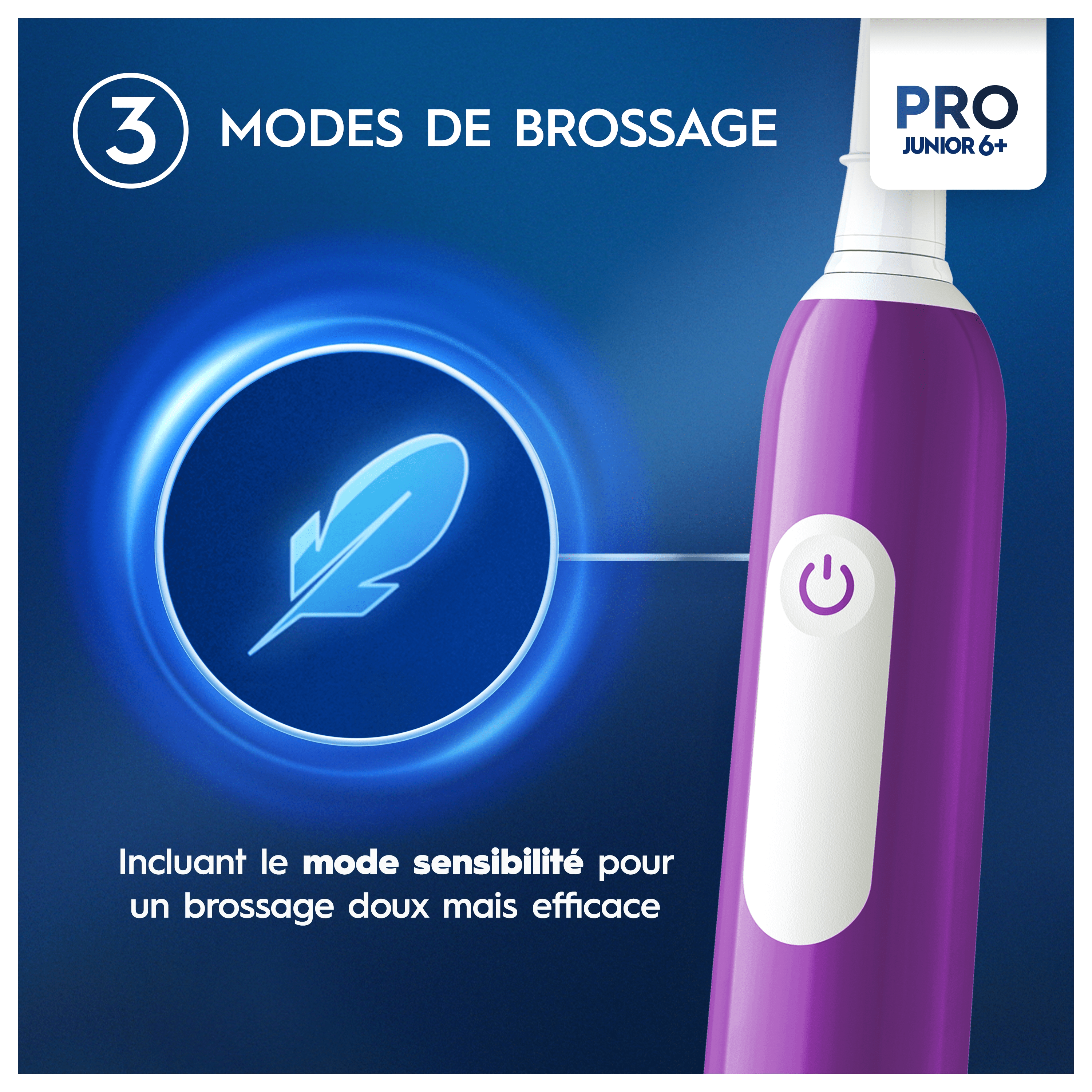 Oral-B Pro1 Violette Junior Brosse à dents électrique avec brossette