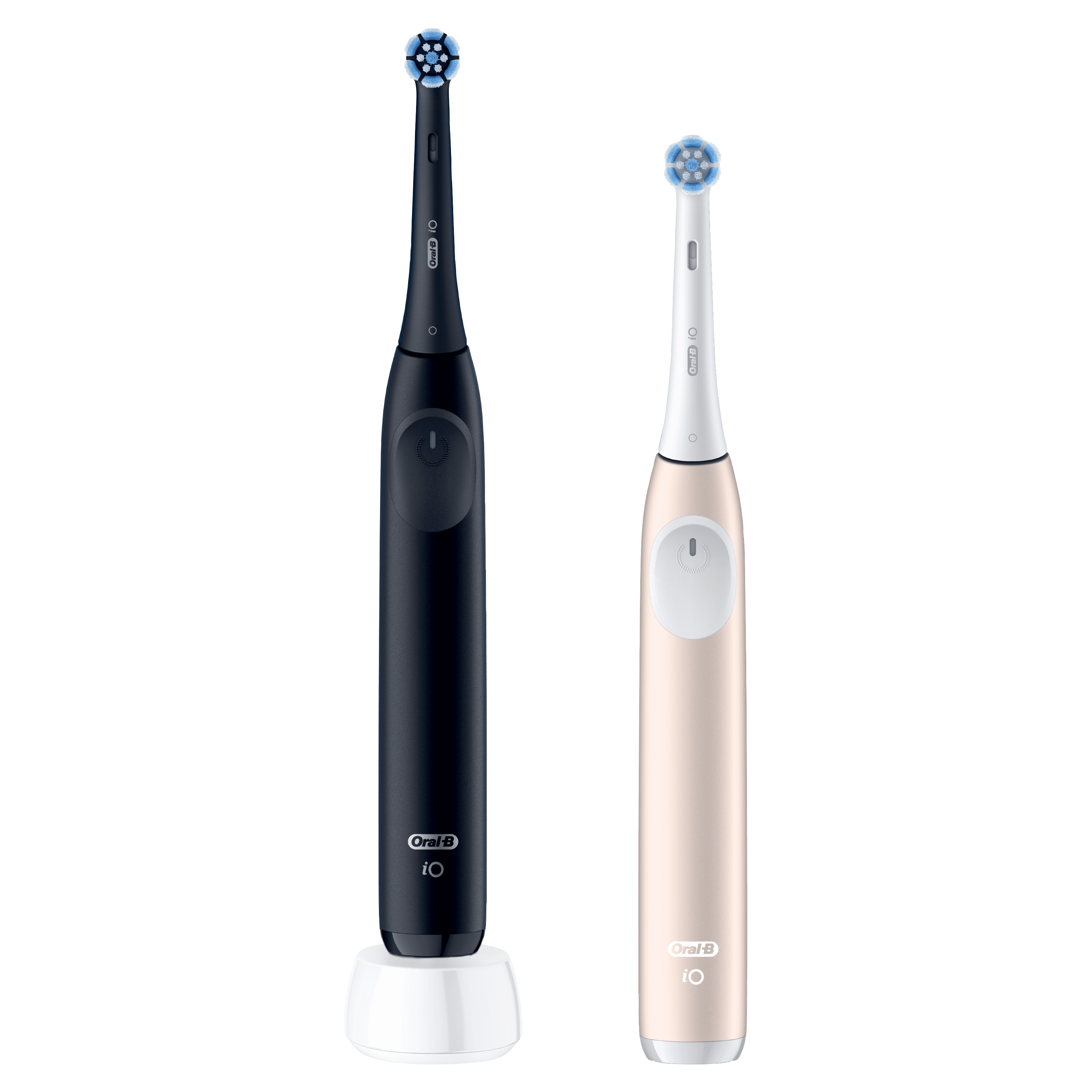 Oral-B iO2 DUO, Brosses À Dents Électriques Noire Et Rose Clair, 2 Brossettes