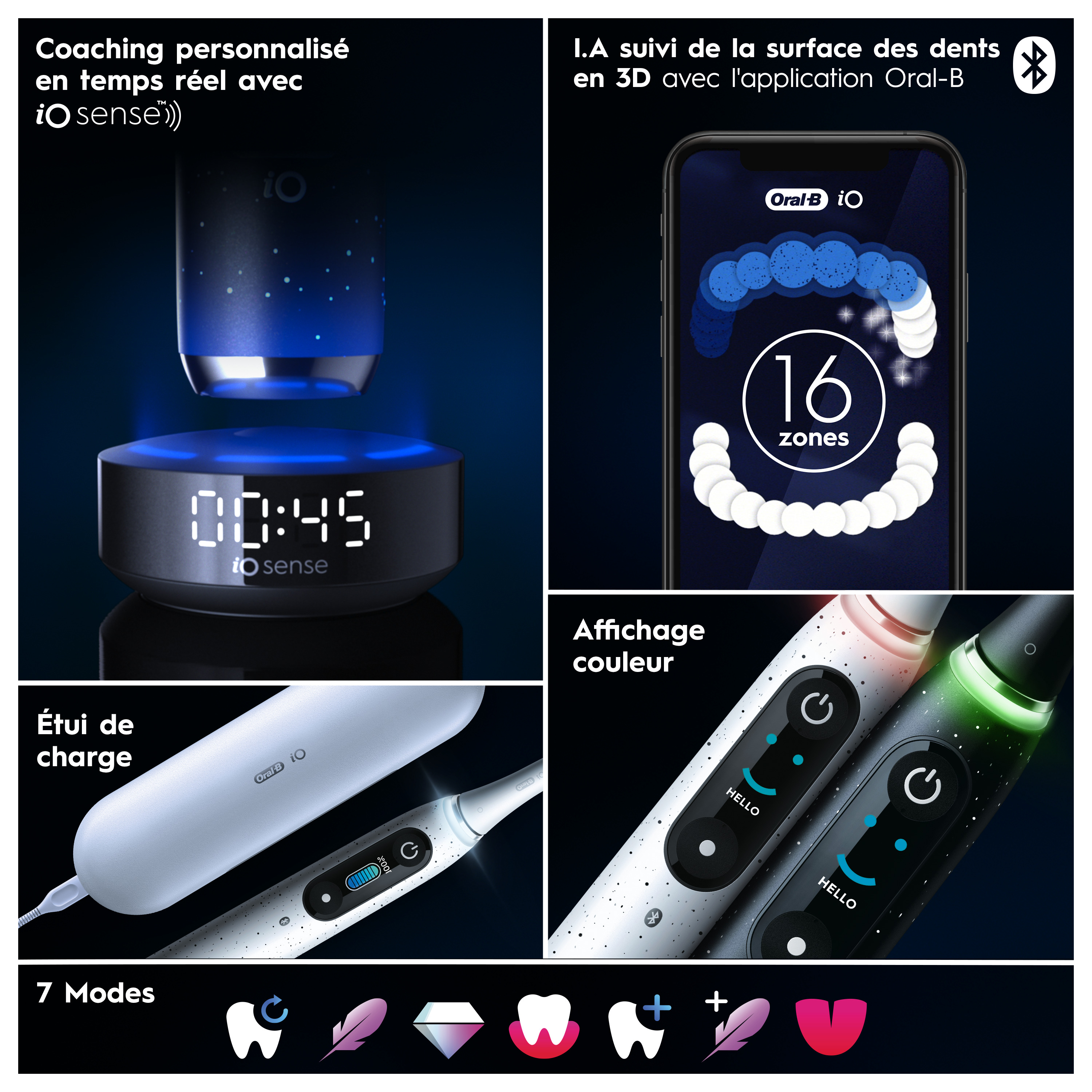 Oral-B iO 10 Blanche Brosse à dents électrique avec brossette