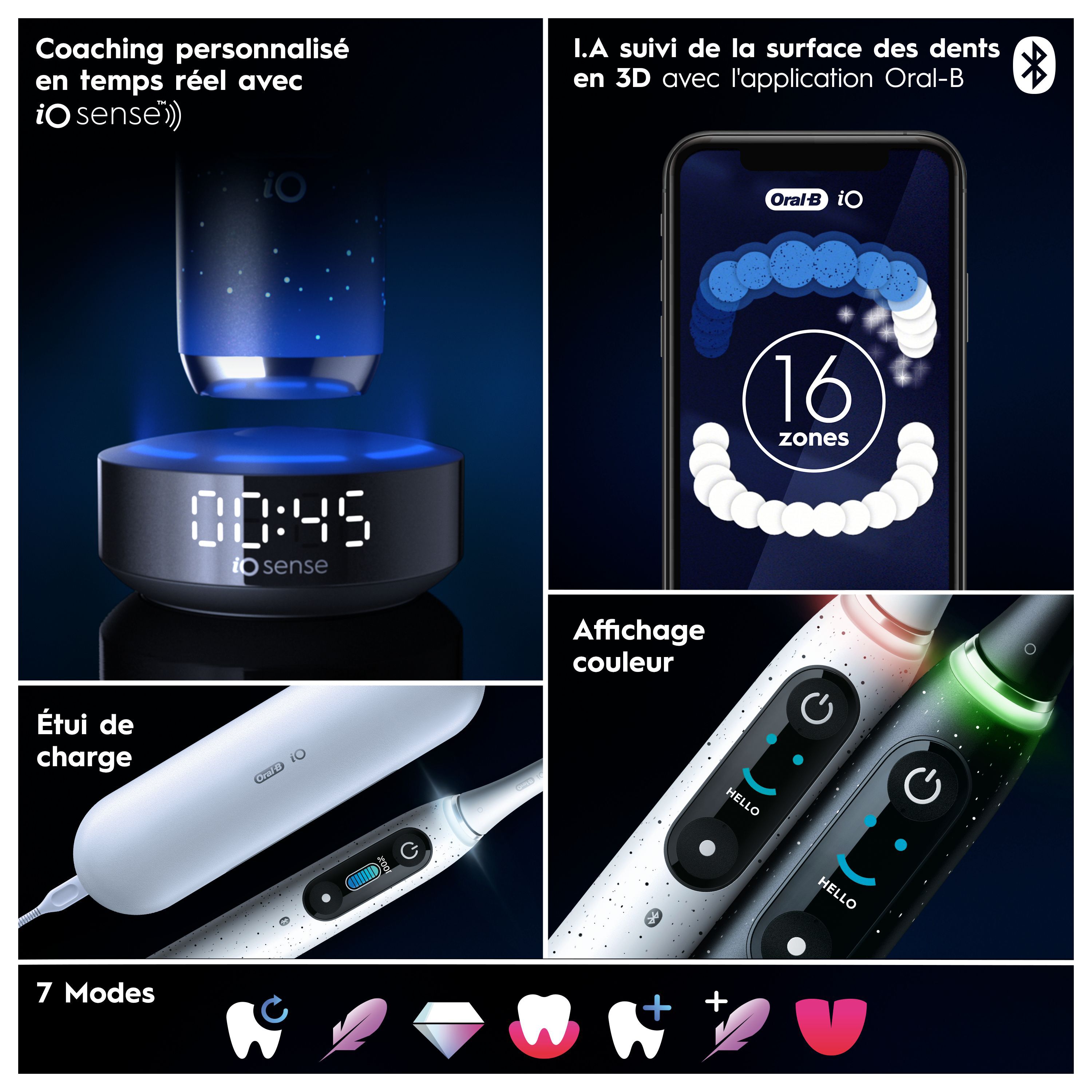 Oral-B iO 10 Noire Edition Spéciale Brosse à dents électrique avec brossette