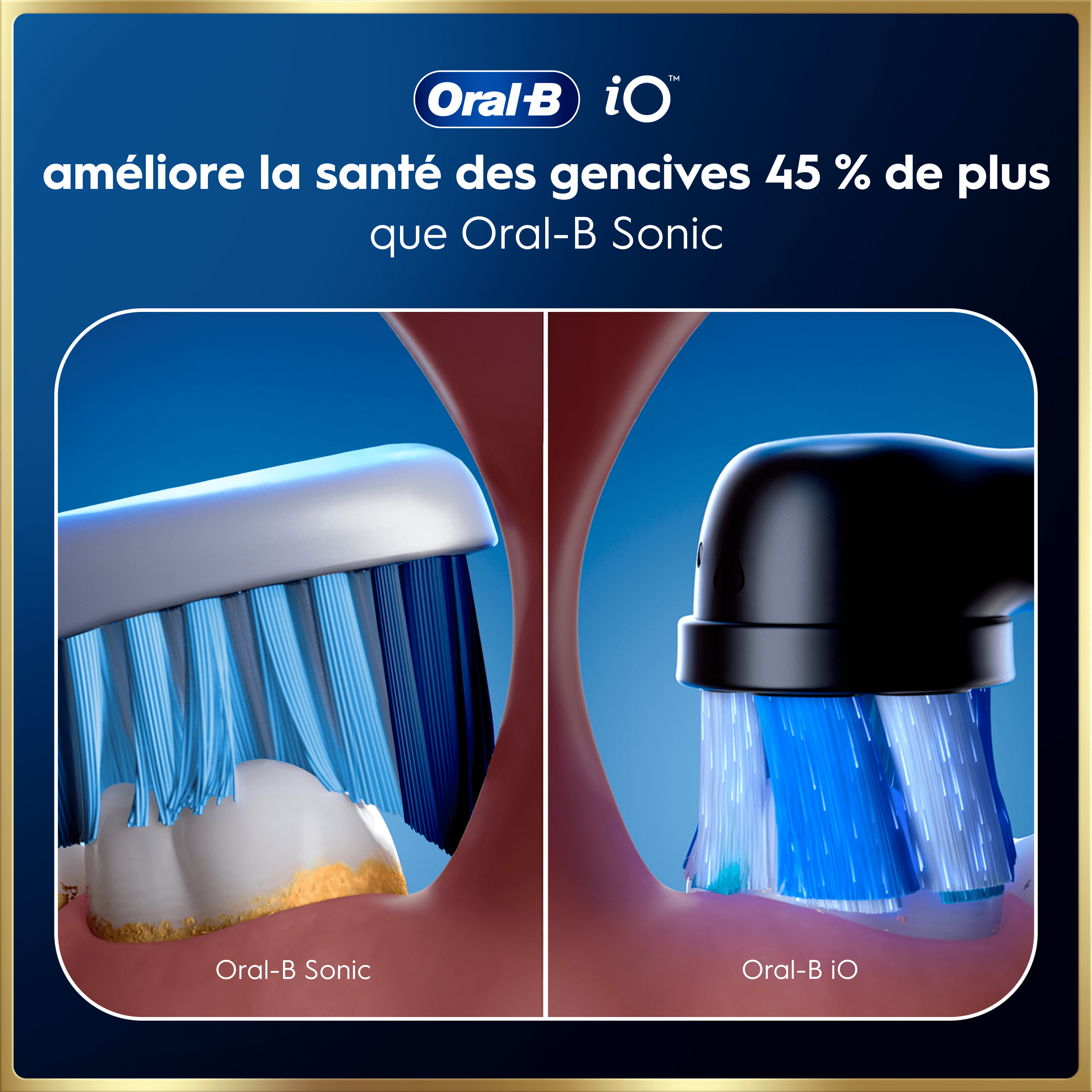 Brosse à dents électrique Oral-B iO9 | Black Onyx | 3 brossettes | Chargeur magnétique rapide | Étui de voyage avec chargeur | Pochette pour chargeur | Porte-brossettes