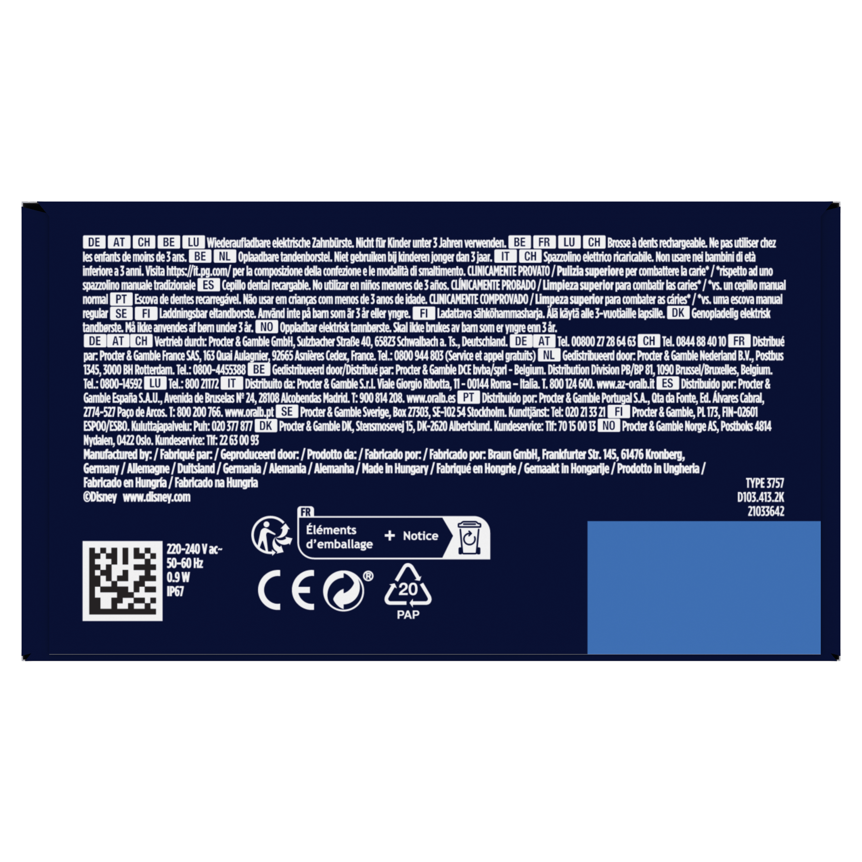 Brosse À Dents Électrique Oral-B Pro Kids 1 Manche Disney Le Roi Lion, 4 Brossettes , 3 Ans et Plus