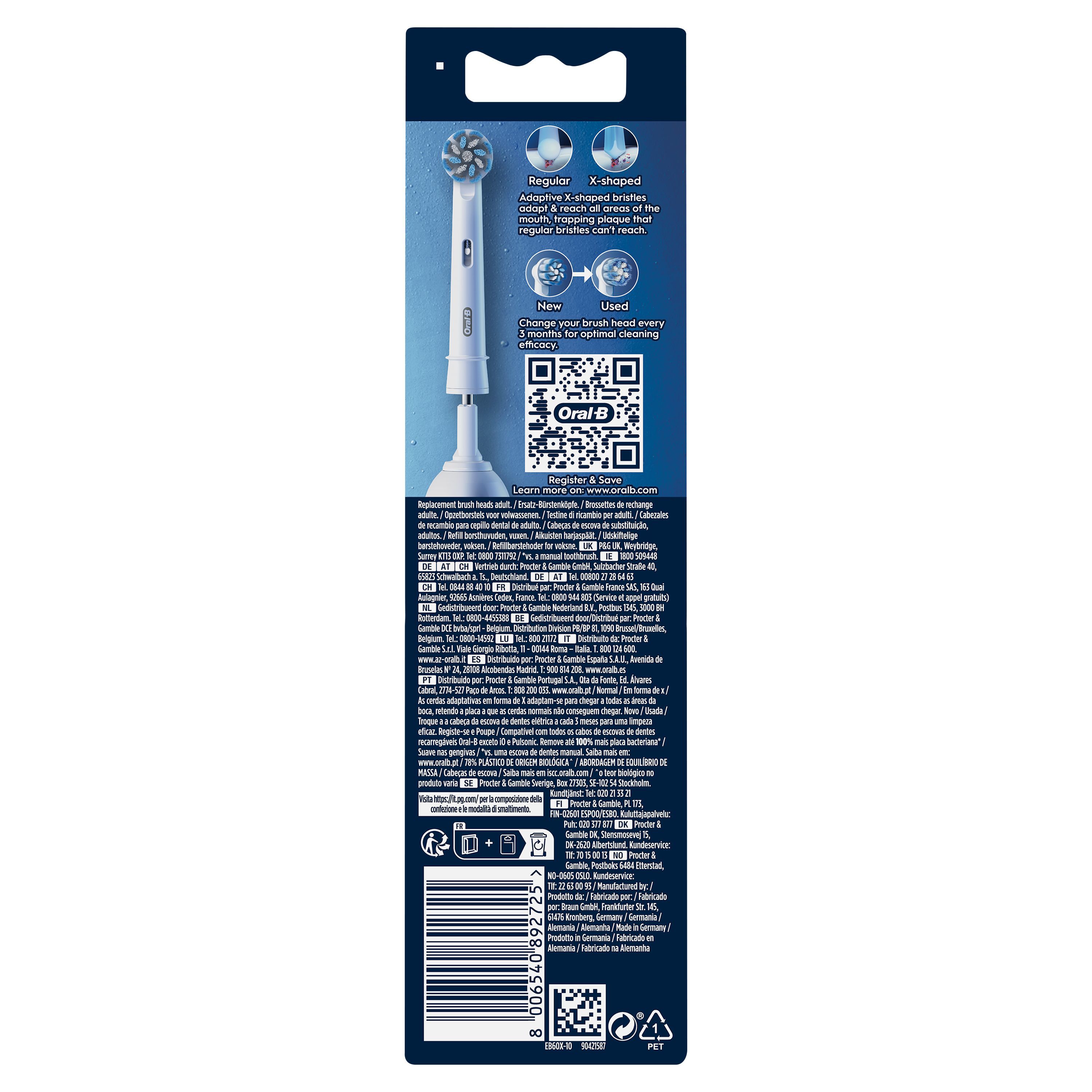 Oral-B Pro - 10 brossettes Sensitive Clean - 30 mois