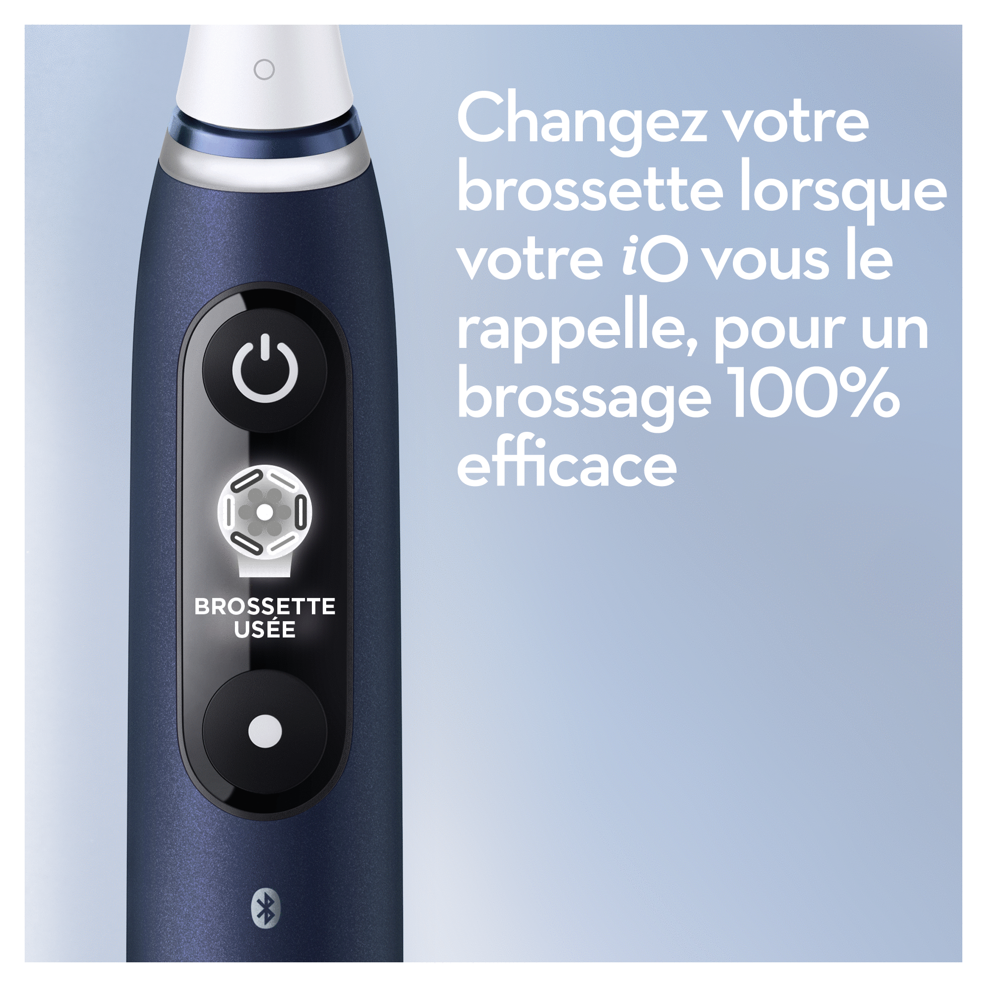 Oral-B iO 7 Bleue Brosse à dents électrique avec 2 brossettes