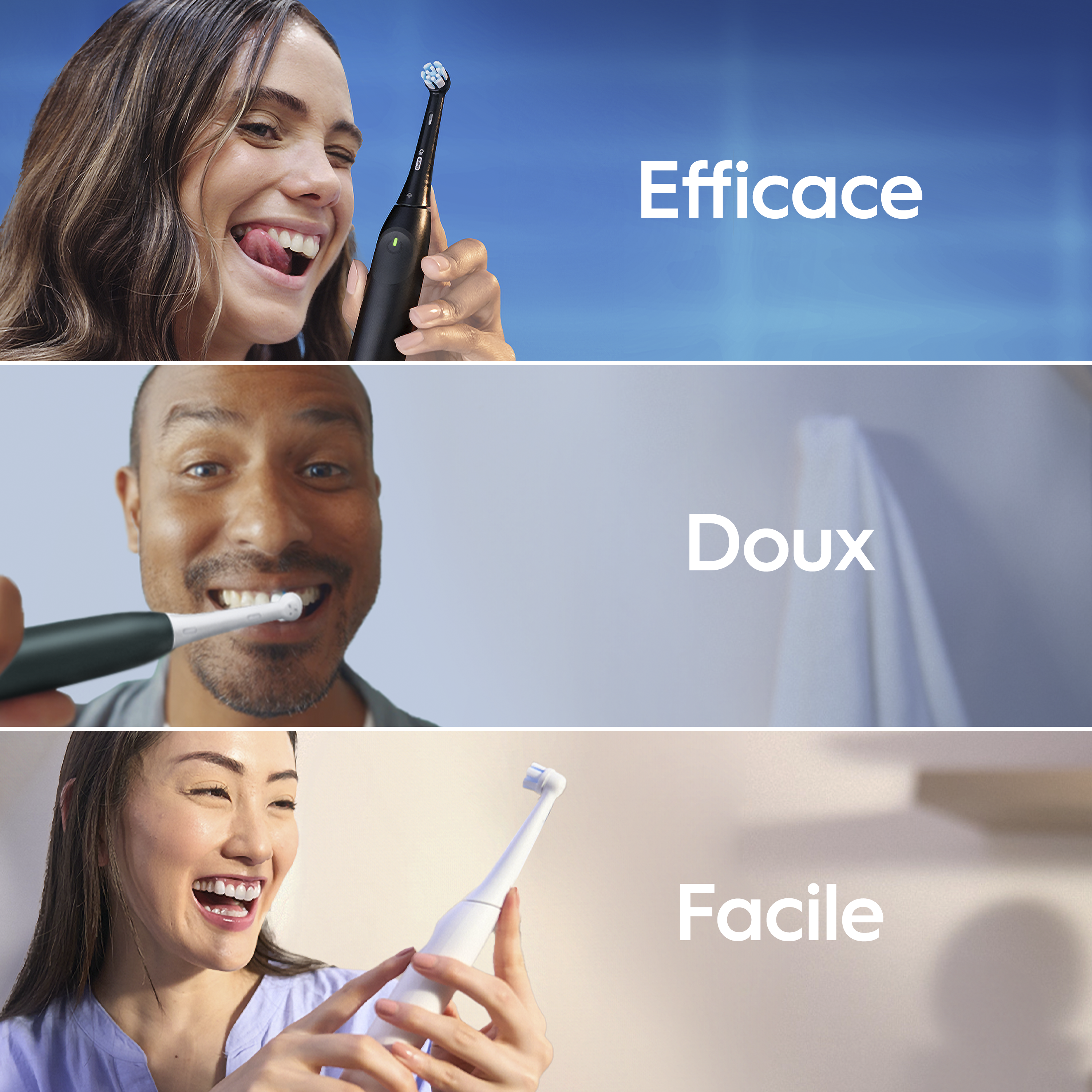 Oral-B iO2 DUO Brosses À Dents Électriques Noire et Rose Clair, 3 Brossettes, 1 Étui De Voyage