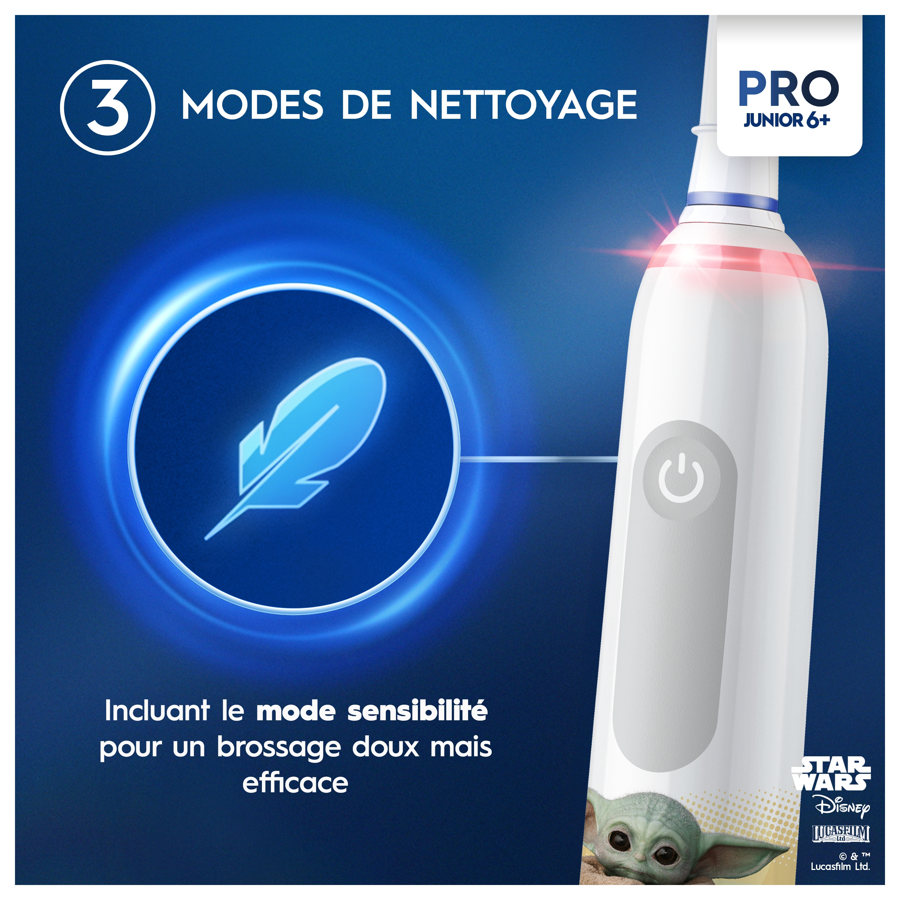 Oral-B Pro3 Junior Brosse à dents électrique avec 2 brossettes + 8 brossettes