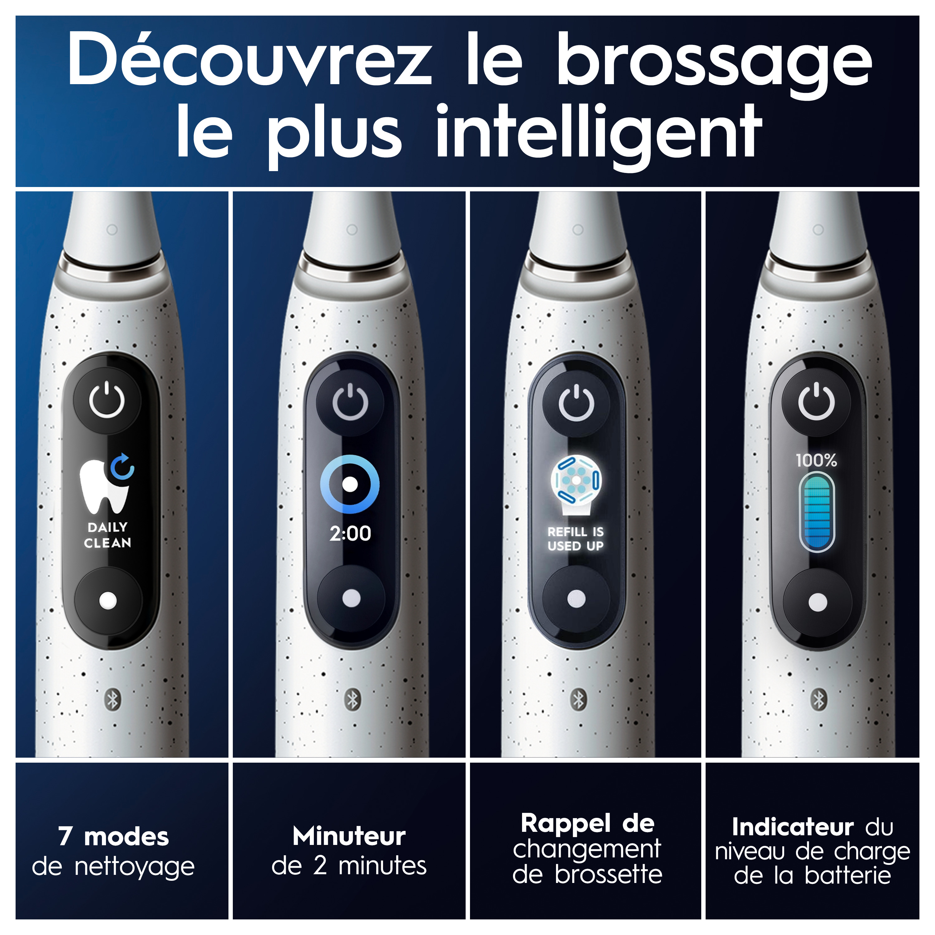 Oral-B iO 10 Blanche Brosse à dents électrique avec brossette