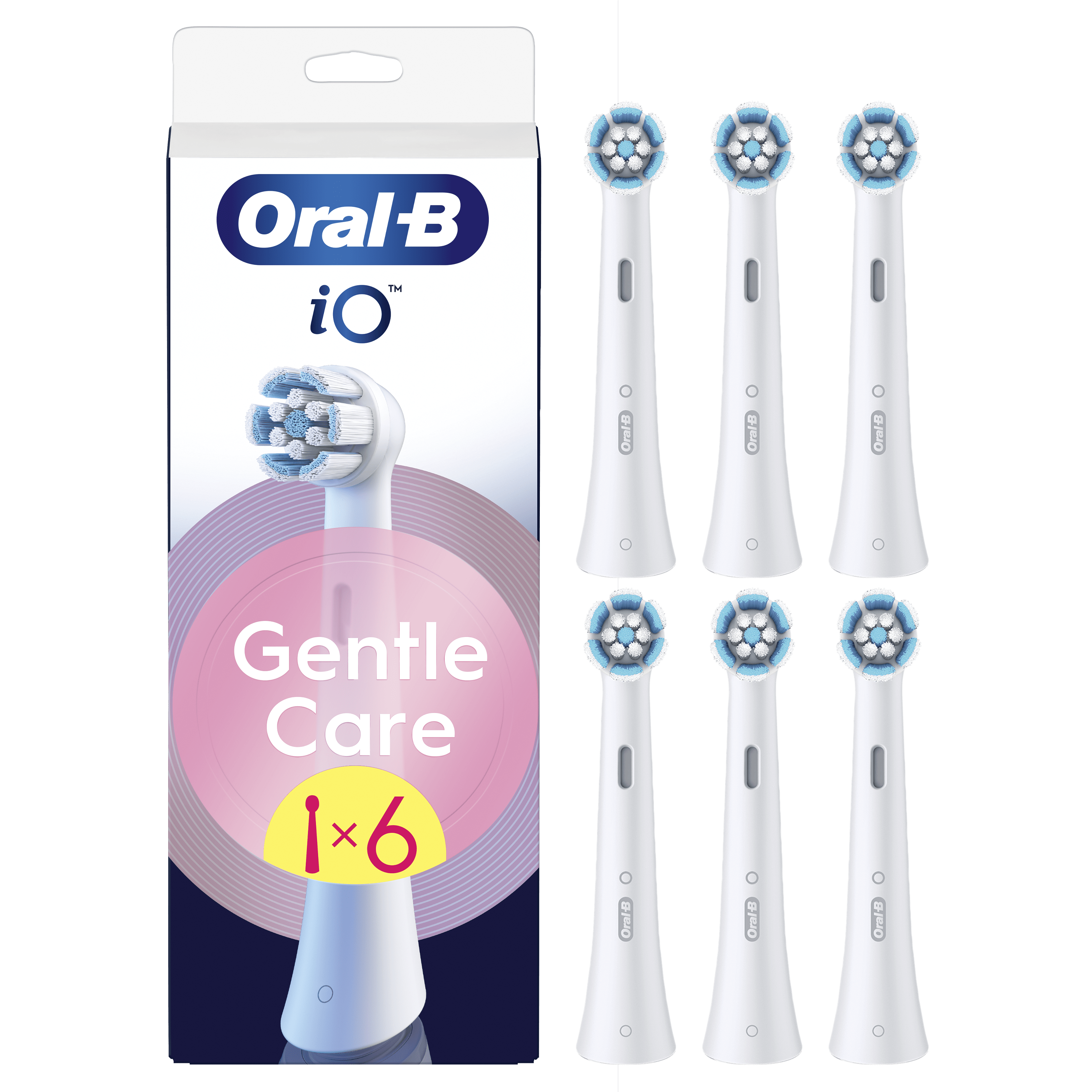 Oral-B iO2 Rose - Brosse à Dents Électrique avec 1 brossette + pack de 6 brossettes