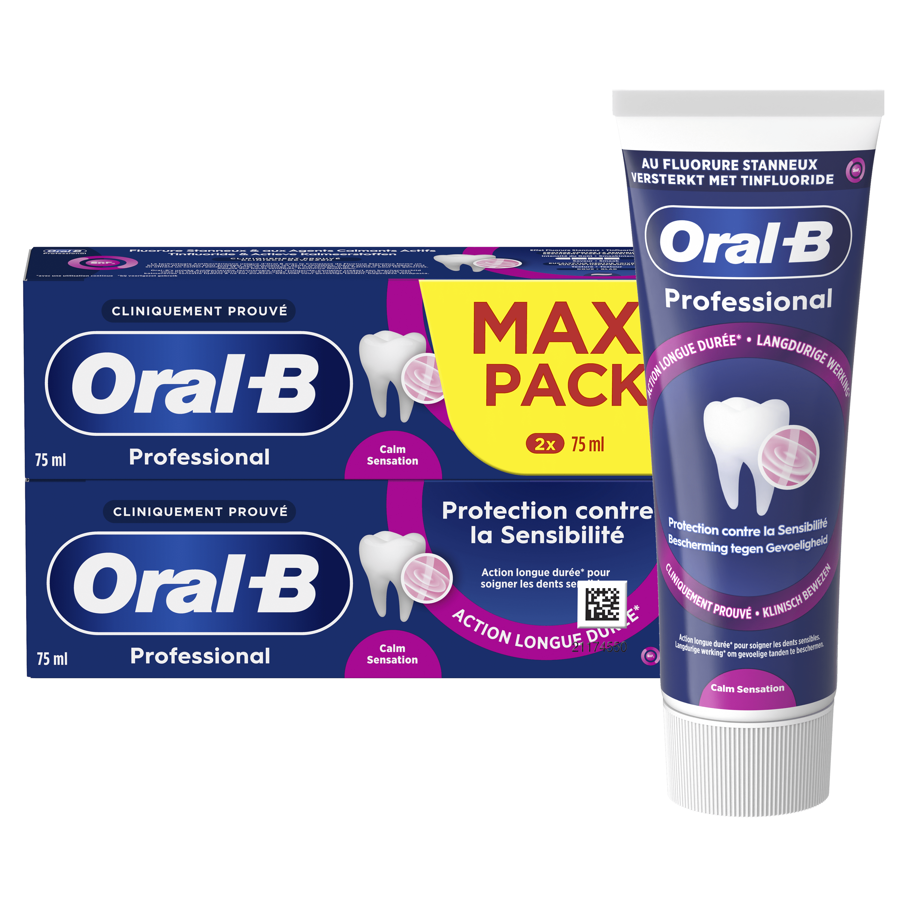 Oral-B iO10 Gold - Pack Sensibilité avec : 1 brosse à dents électrique + 2 dentifrices + 6 brossettes + 1 étui de voyage