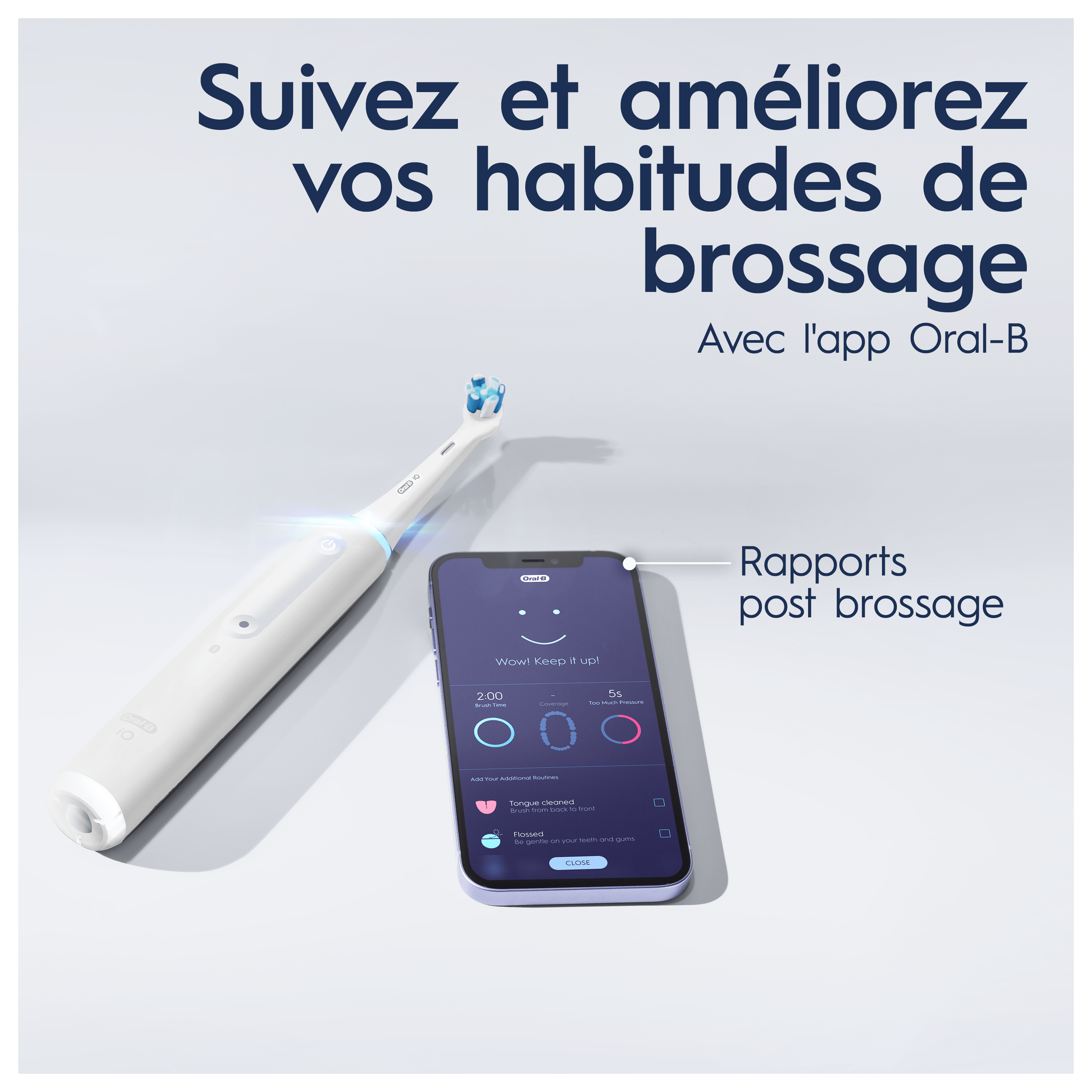 Oral-B iO 4 Blanche Brosse à dents électrique avec brossette