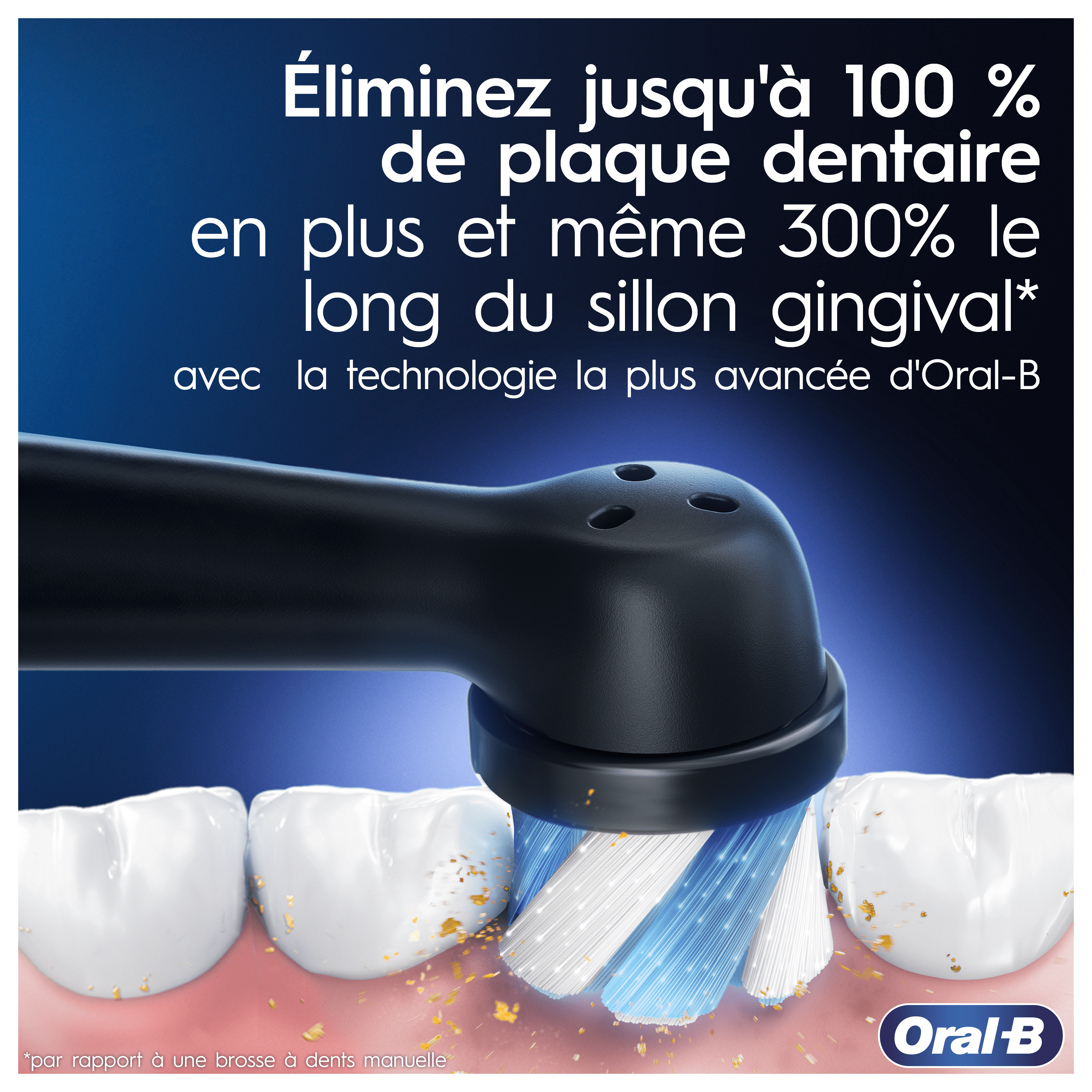 Oral-B iO9 Noire Brosse à dents électrique avec 3 brossettes