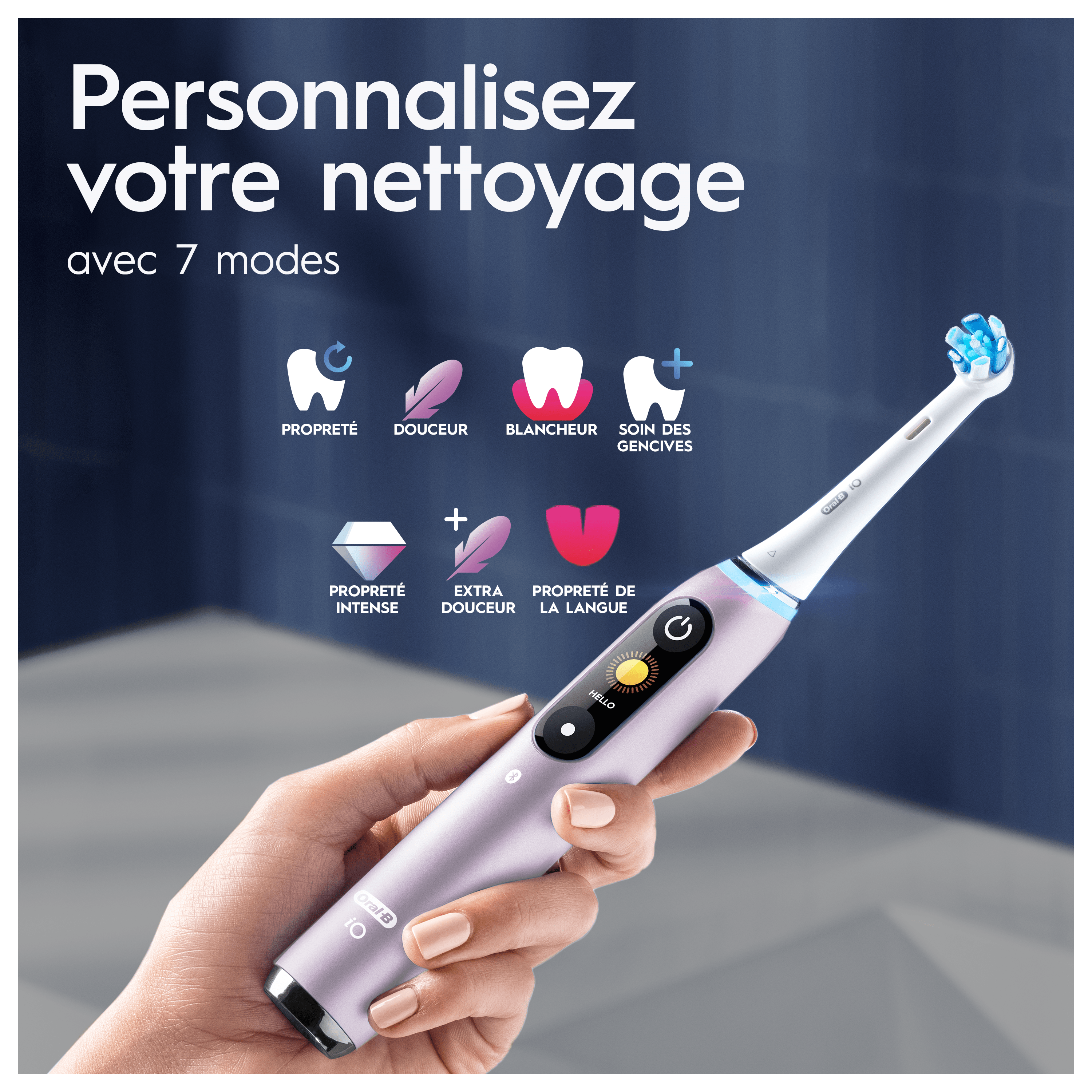 Oral-B iO 9 Oral-B iO 9 Brosse À Dents Électrique Édition Limitée Rose Quartz, 1 Brossette, 1 Étui De Voyage Chargeur, 1 Pochette Magnétique