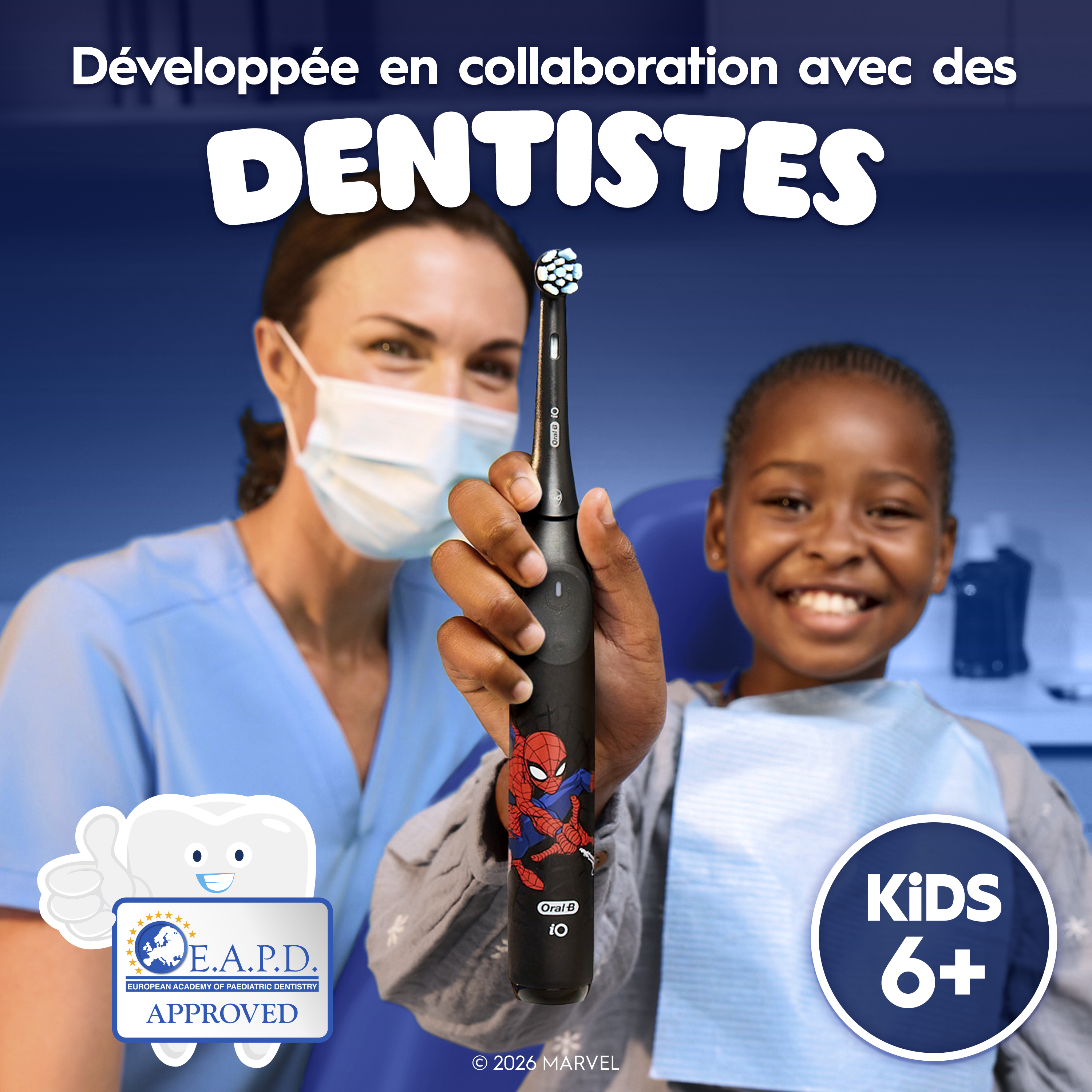 Oral-B iO Kids 6 Ans Et Plus Spiderman Brossettes Brosse À Dents Électrique, 2