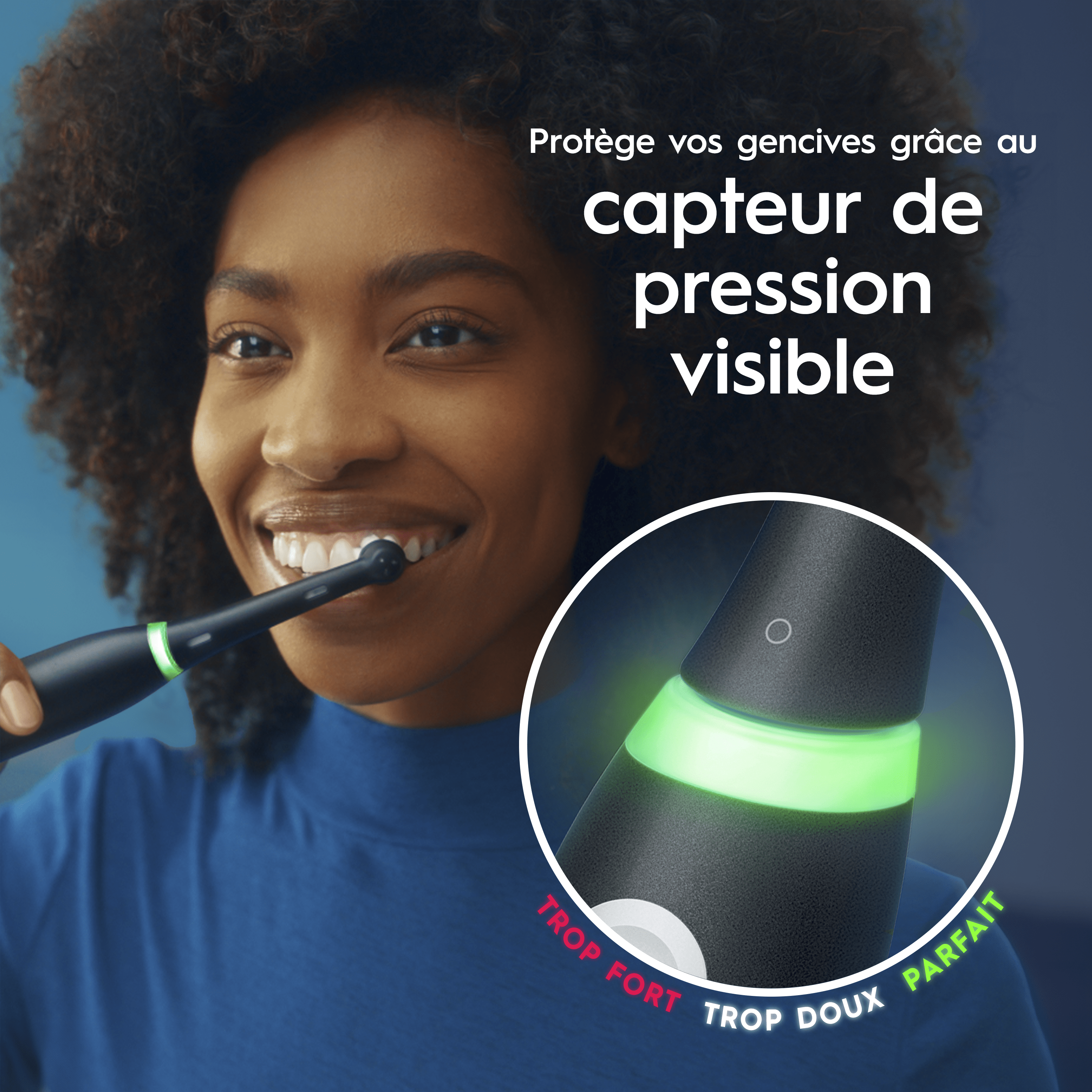 Oral-B iO 3 Brosse À Dents Électrique Noire, 1 Brossette, 1 Étui De Voyage