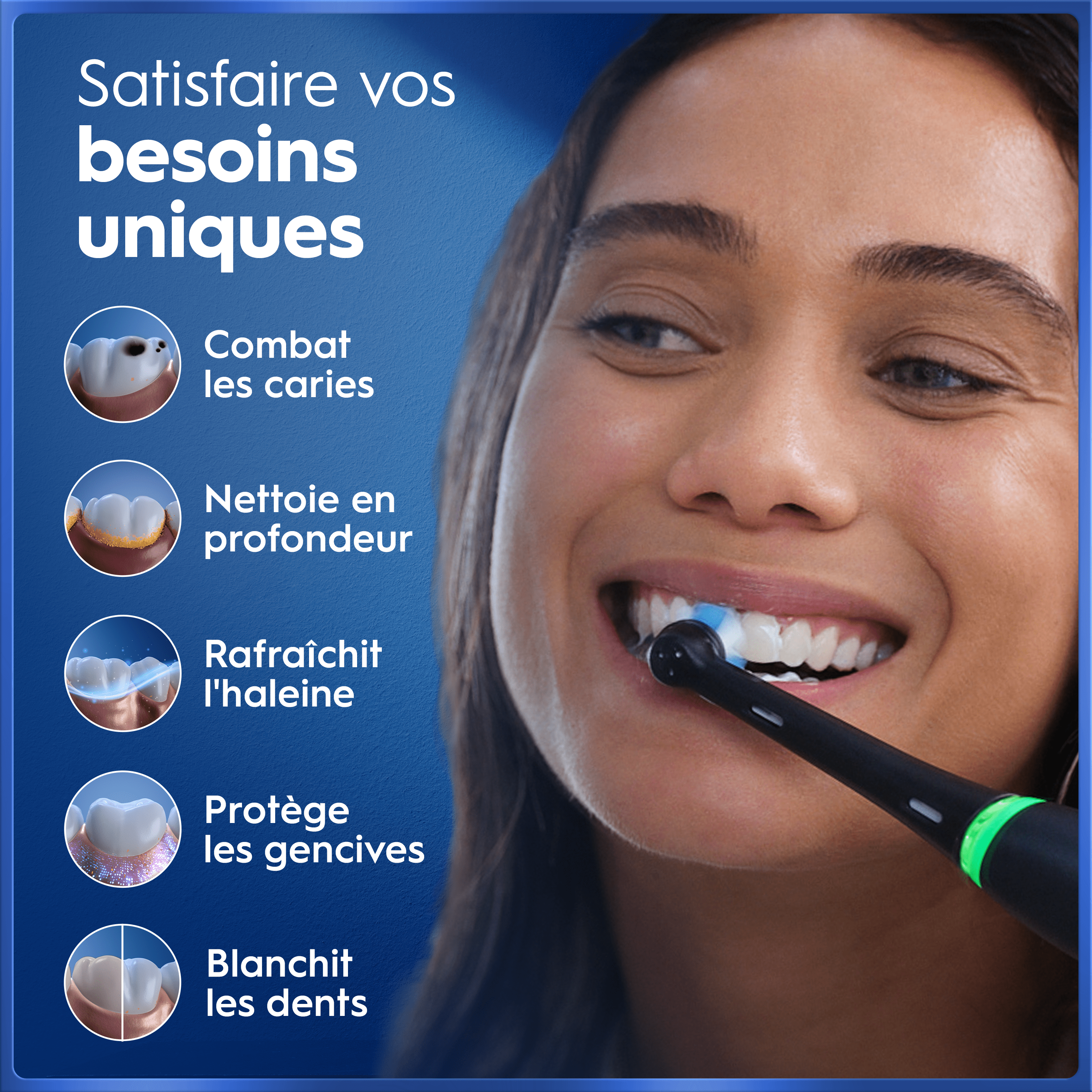 Brosse À Dents Électrique Oral-B iO5 | Noire | 3 brossettes | Batterie Longue Durée | Étui De Voyage Premium | Pochette pour Chargeur | Porte-brossettes