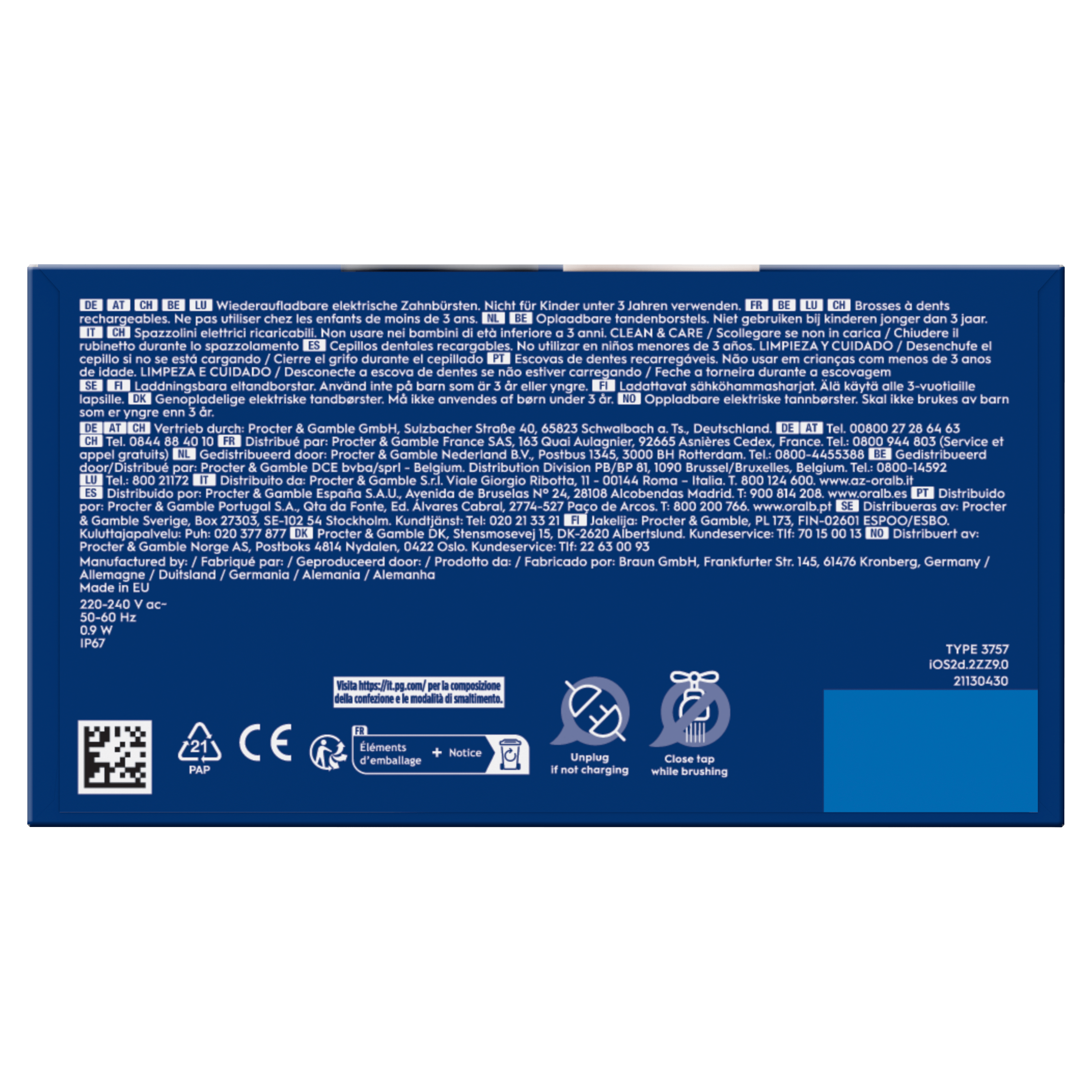 Oral-B iO2 DUO, Brosses À Dents Électriques Noire Et Rose Clair, 2 Brossettes