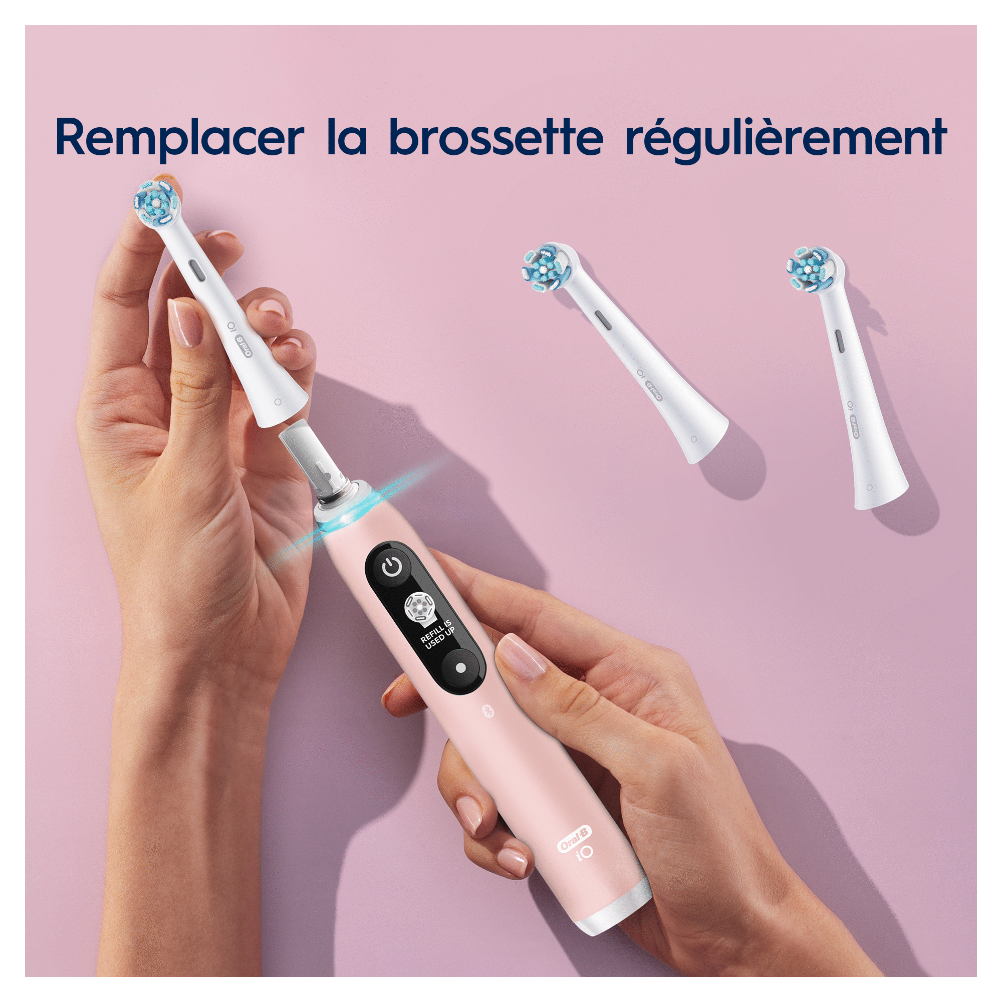 Oral-B iO - 6 brossettes Gentle Care Blanches - 18 mois