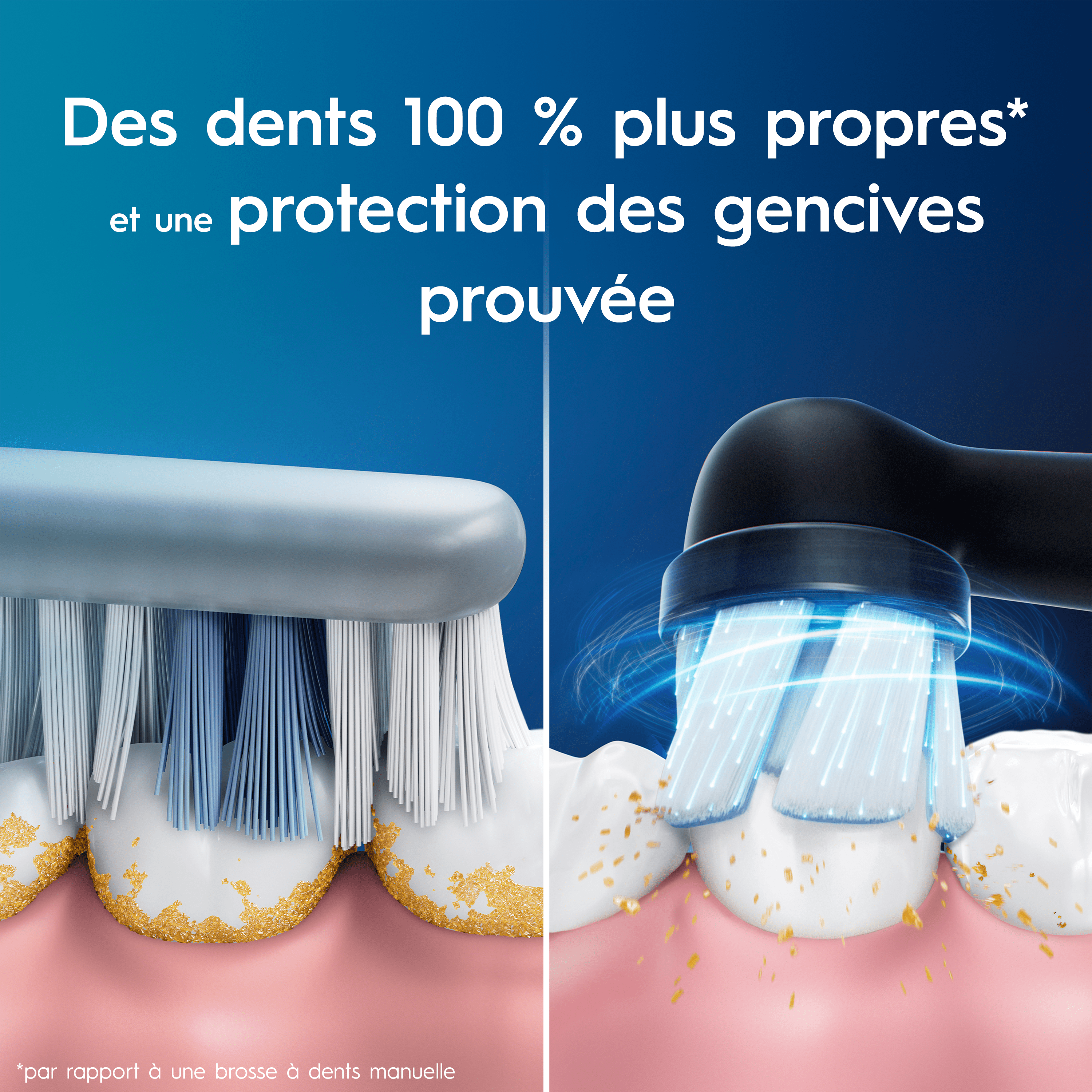 Oral-B iO 3 Duo pack Brosses À Dents Électriques Noire / Rose, 4 Brossettes