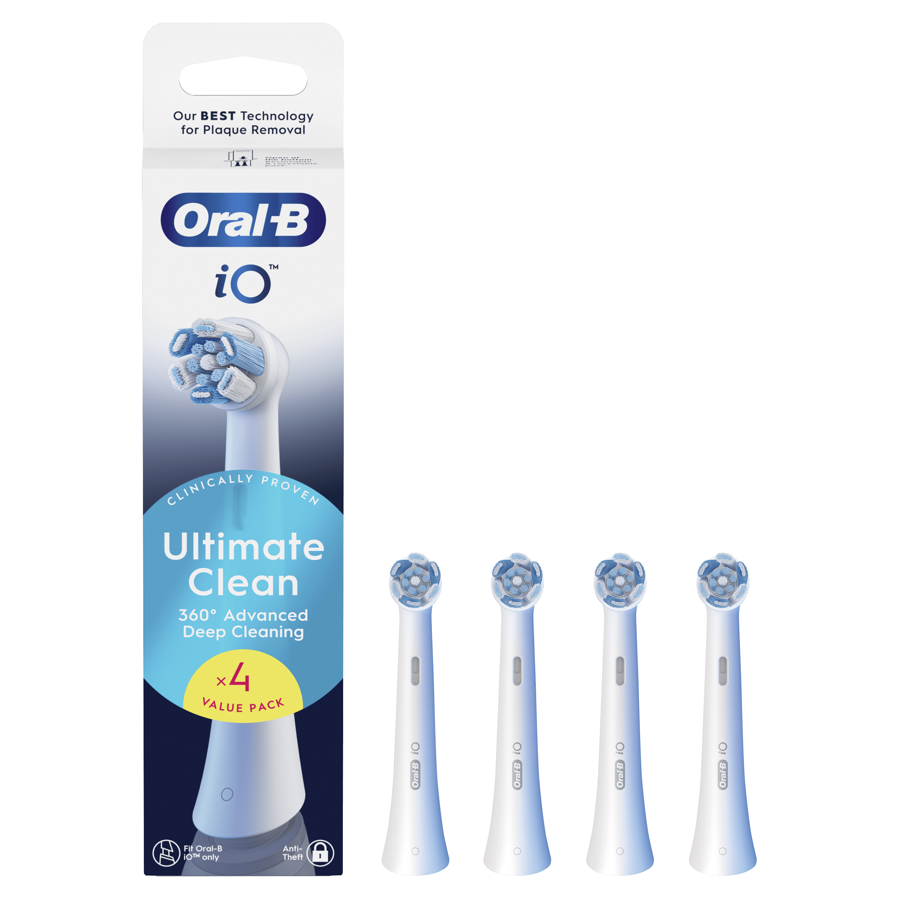 Oral-B iO6 Blanche - Pack Routine Complète avec : 1 brosse à dents électrique + 2 dentifrices + 4 brossettes + 1 fil dentaire + 1 étui de voyage