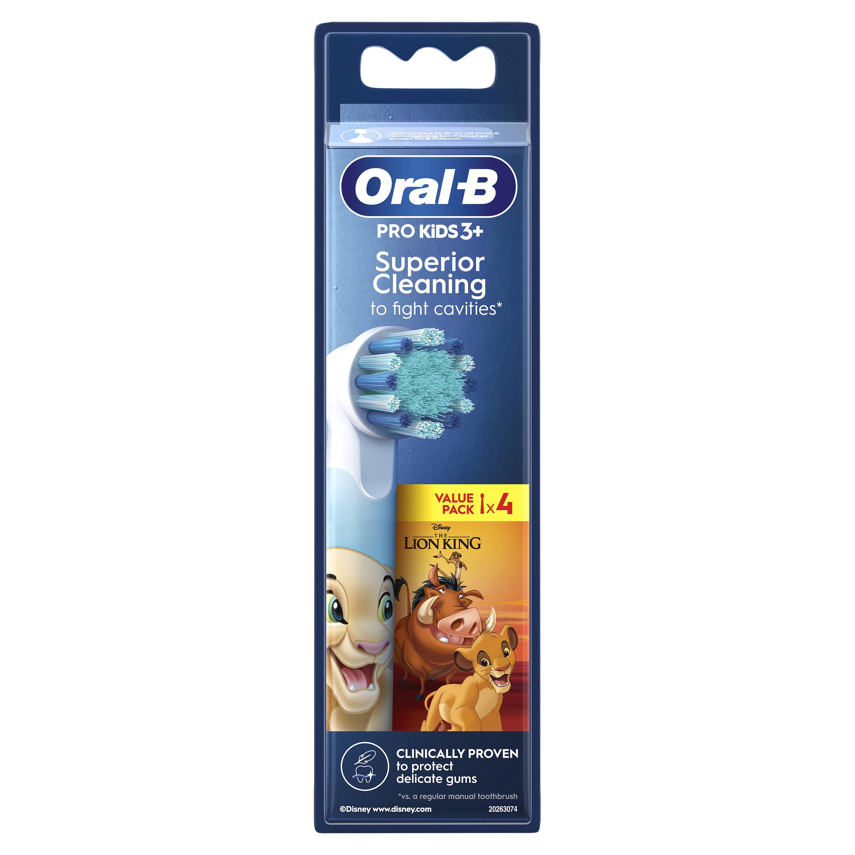 Brosse À Dents Électrique Oral-B Pro Kids 1 Manche Disney Le Roi Lion, 8 Brossettes , 3 Ans et Plus