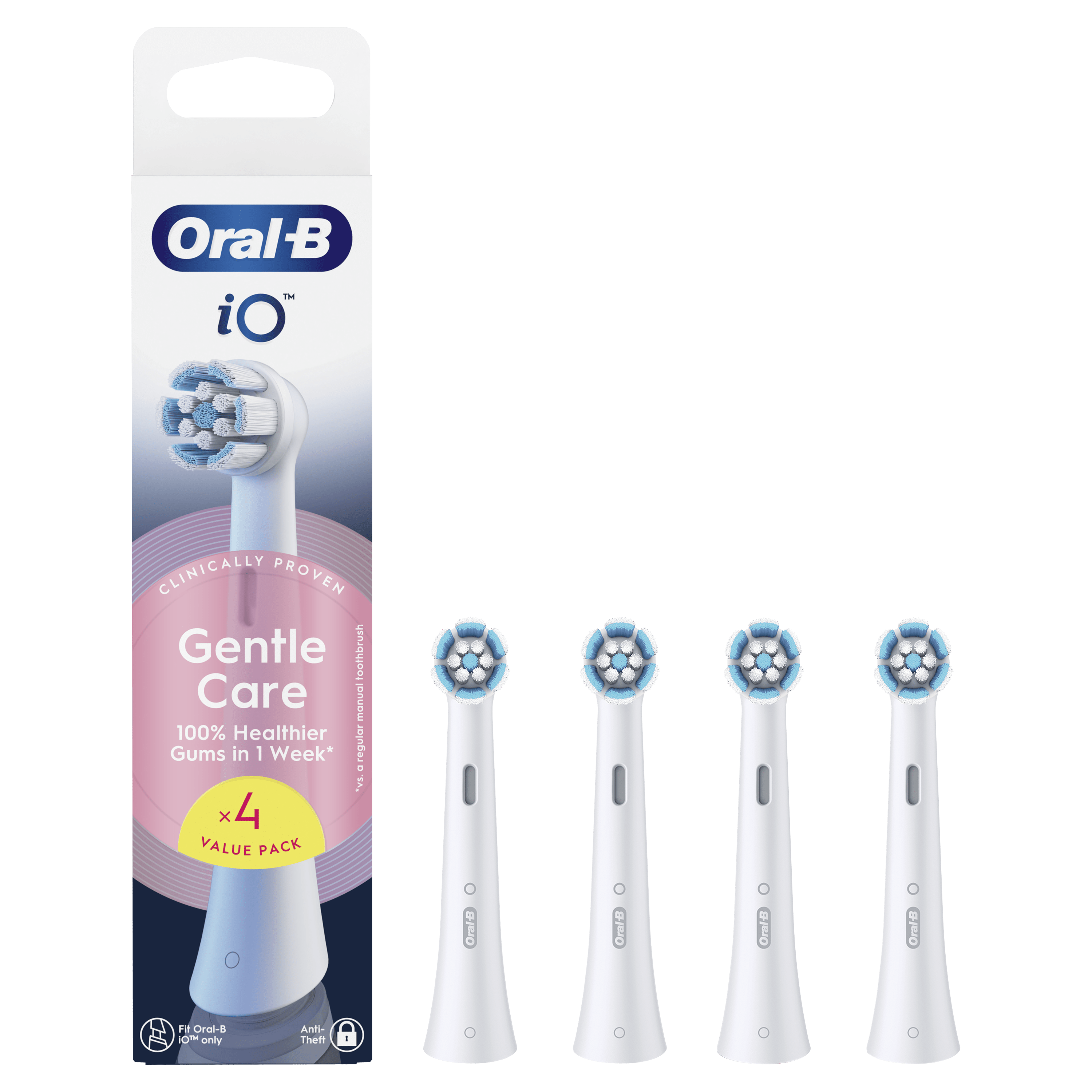 Oral-B iO - 8 brossettes Gentle Care Blanches - 24 mois