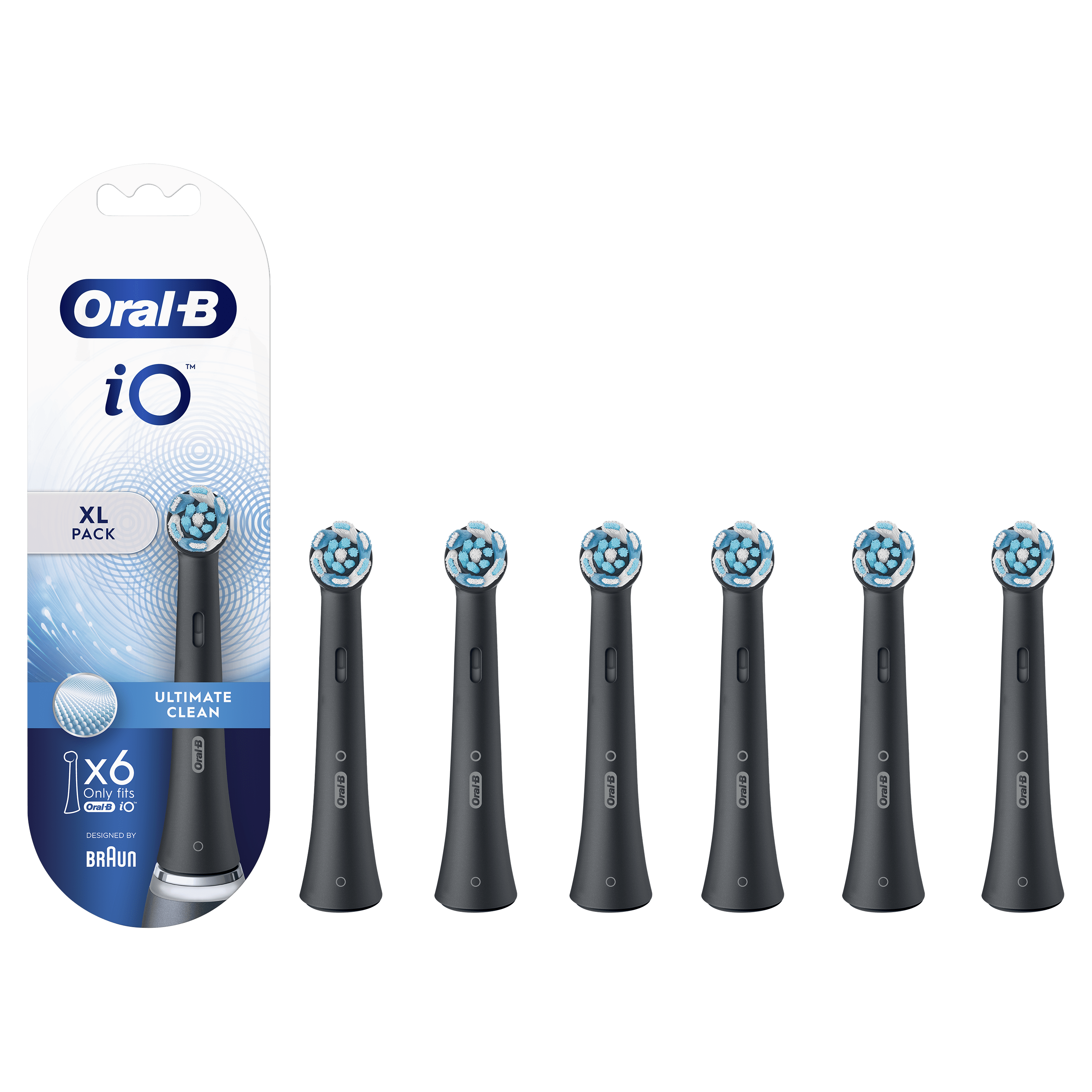 Oral-B iO 10 Noire Brosse à dents électrique avec brossette + 6 brossettes