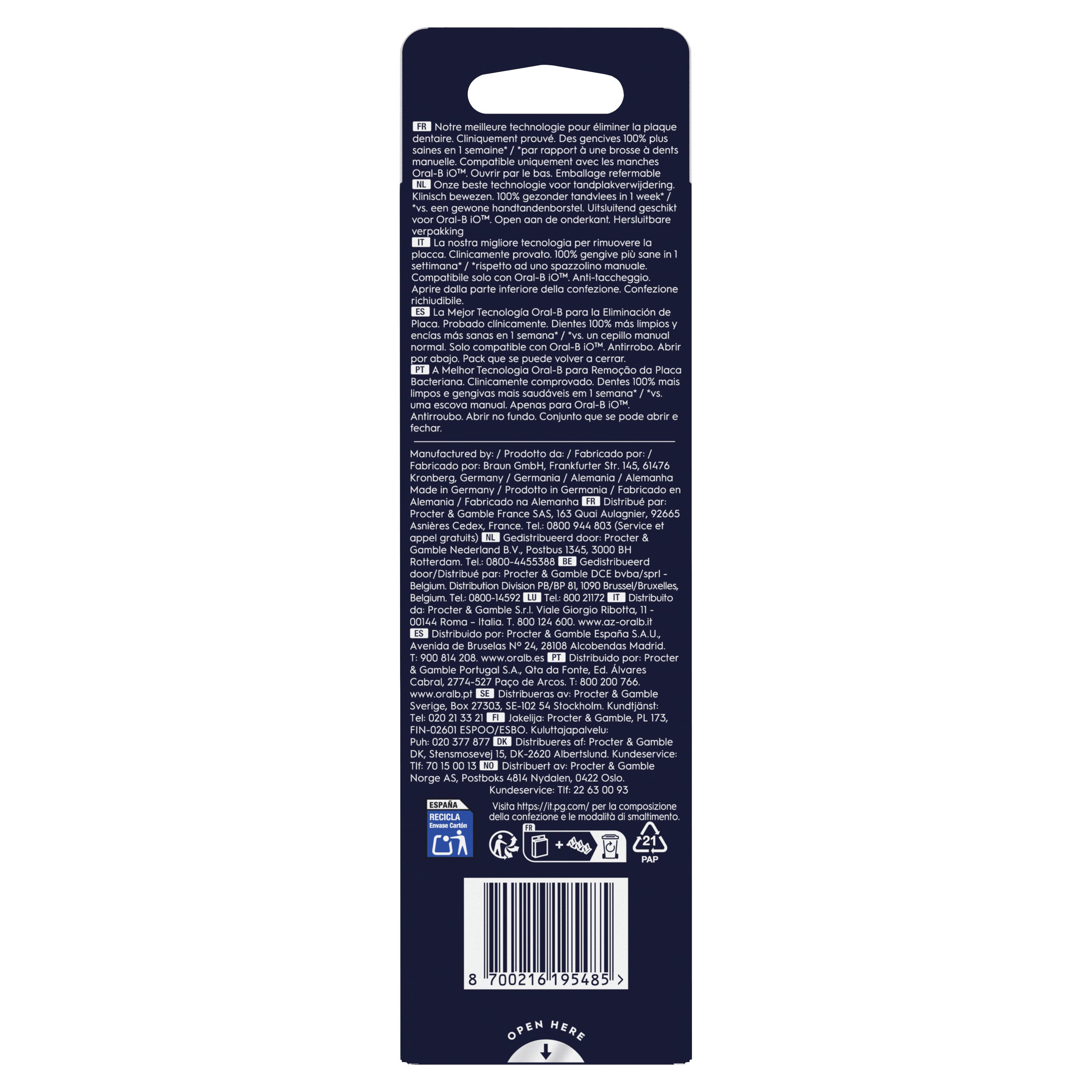Oral-B iO3 Bleue + 6 Brossettes