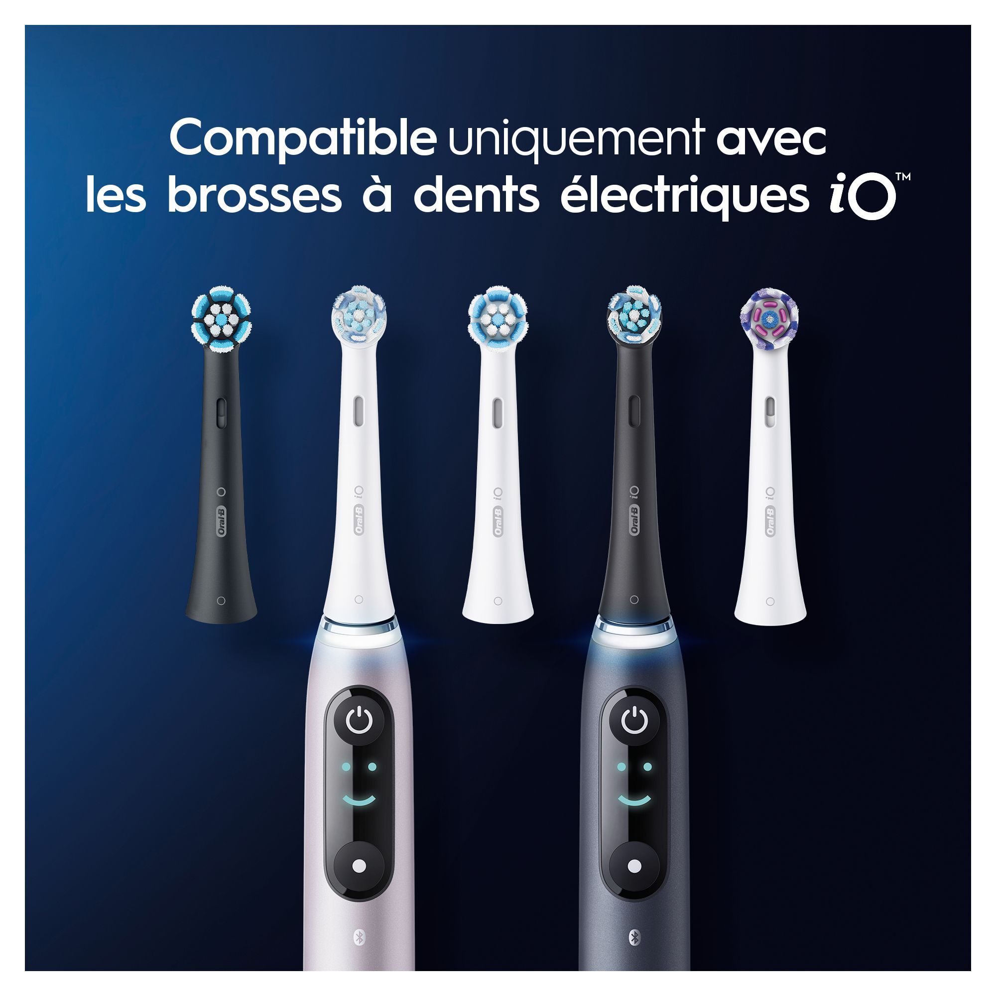 Oral-B iO - 8 brossettes Ultimate Clean Blanches - 24 mois
